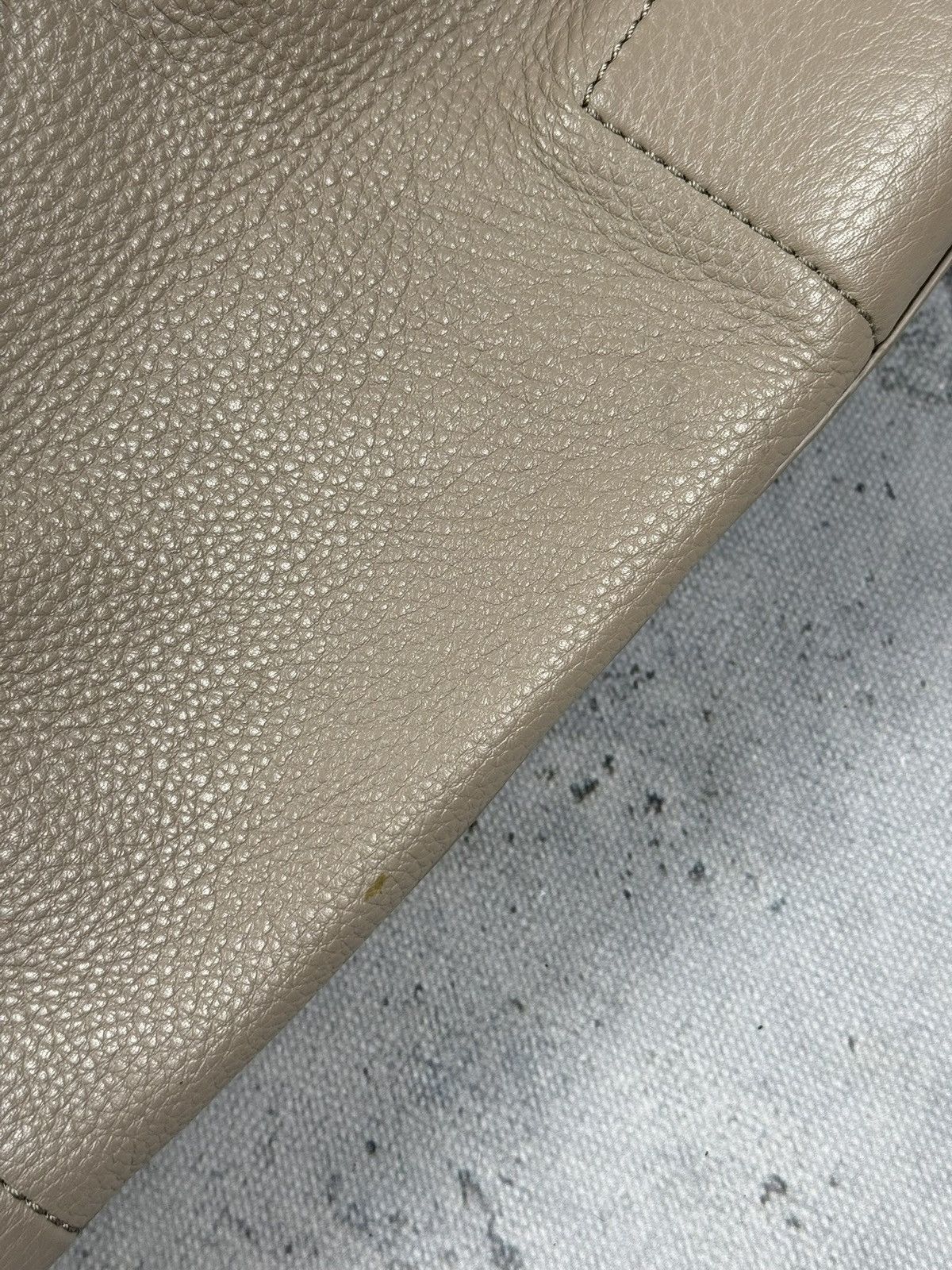 Tory Burch Tory Burch Pebbled Leather Tote Shoulder Bag Beige Large 00s Size ONE SIZE - 9 Thumbnail