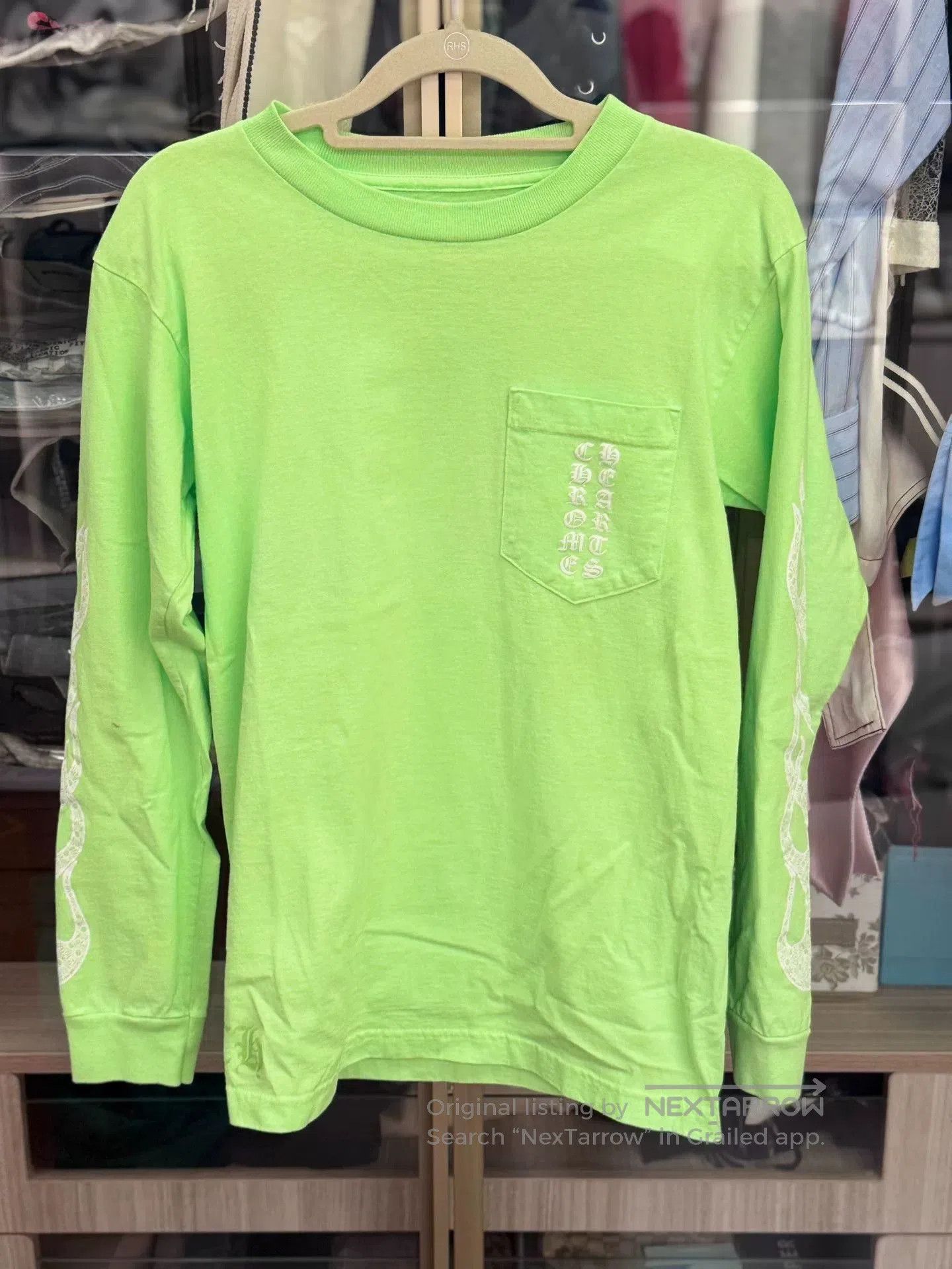 Chrome Hearts Chrome Hearts Neon Green Long Sleeve T. Size US S / EU 44-46 / 1 - 1 Thumbnail