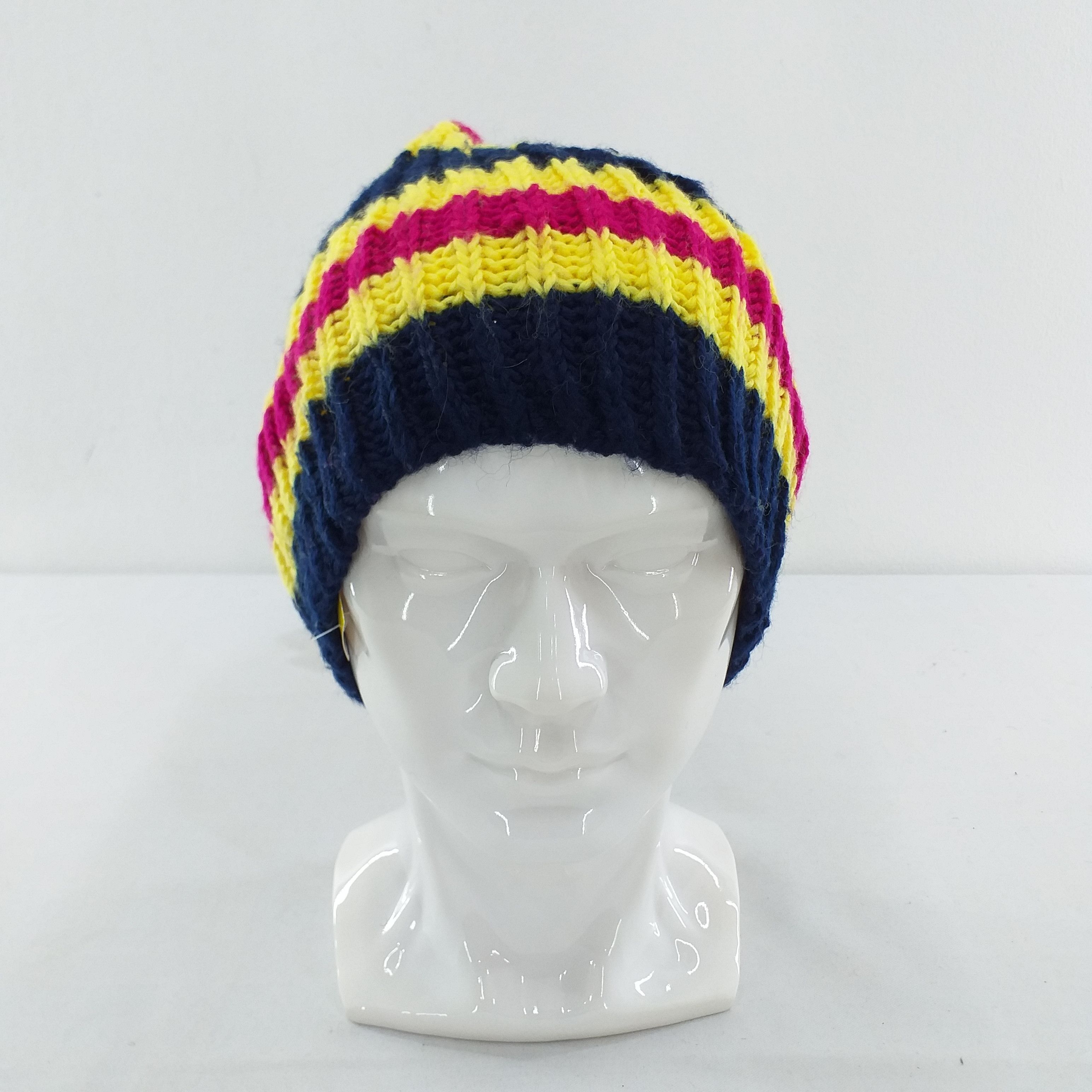 Japanese Brand Colorful Stripes Snow Cap Hat Beanie -BN215 Size ONE SIZE - 1 Thumbnail
