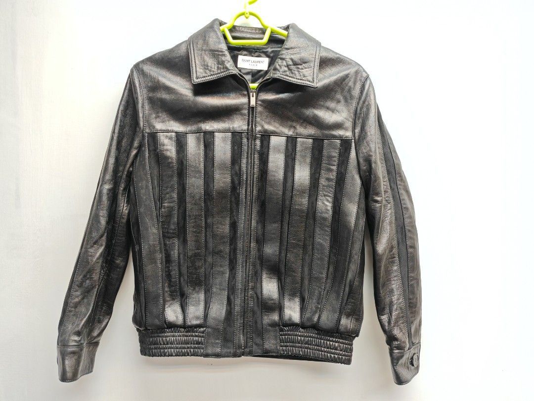 Saint Laurent Paris Saint Laurent Paris Suede Striped Jacket Size US S / EU 44-46 / 1 - 2 Thumbnail