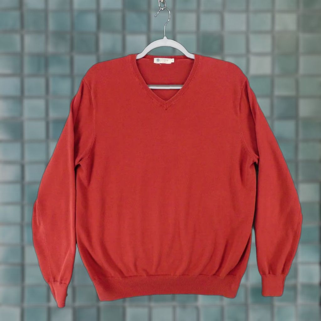 J.Crew J.CREW Sweater Mens XL Pullover Red V-Neck Casual Logo Size US XL / EU 56 / 4 - 1 Thumbnail