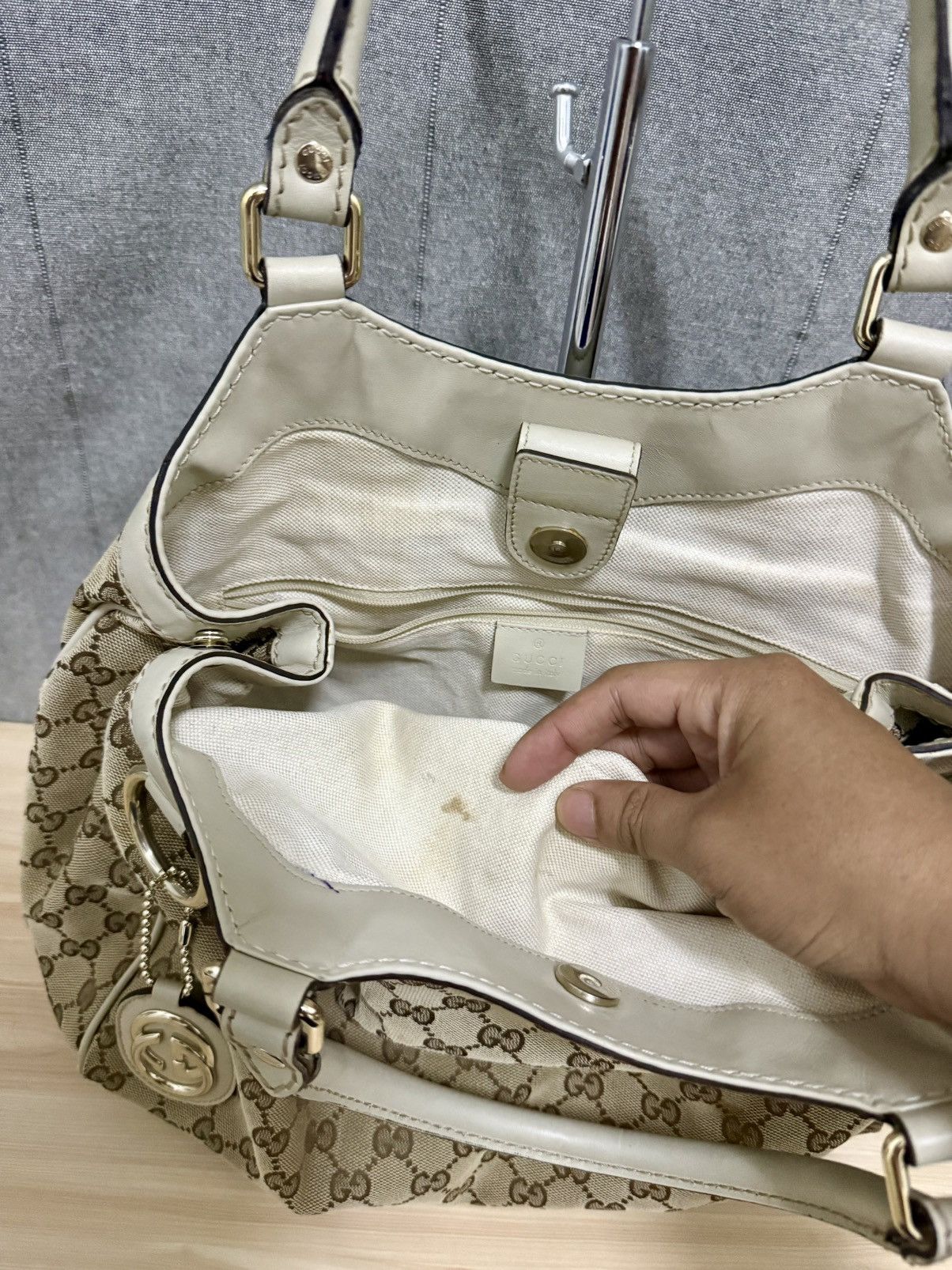 Gucci Vintage Gucci Sukey beige GG Canvas Size ONE SIZE - 12 Thumbnail