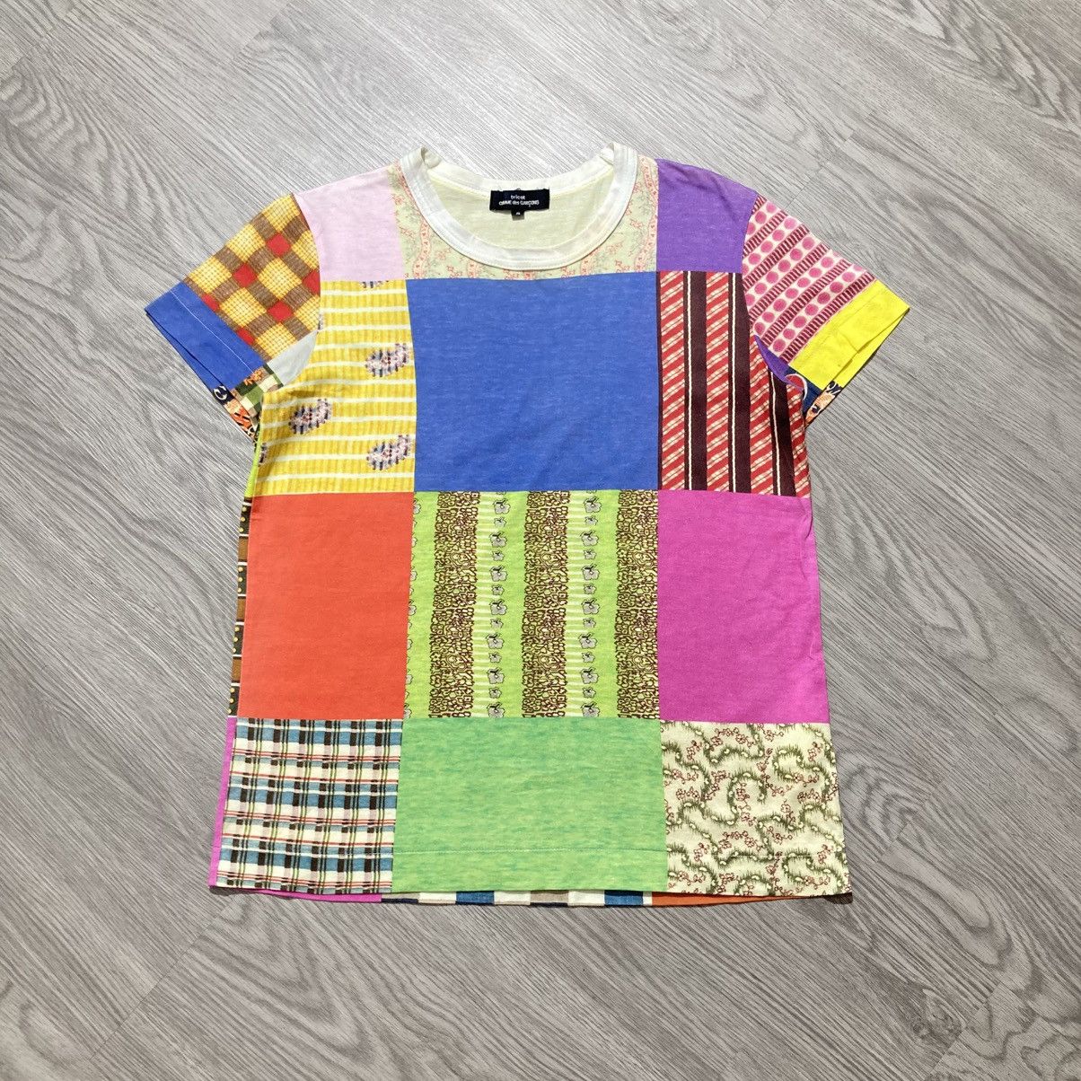 Japanese Brand 🇯🇵Vintage Tricot Comme Des Garcons Multi Pattern Tee Designer Size US XS / EU 42 / 0 - 1 Thumbnail