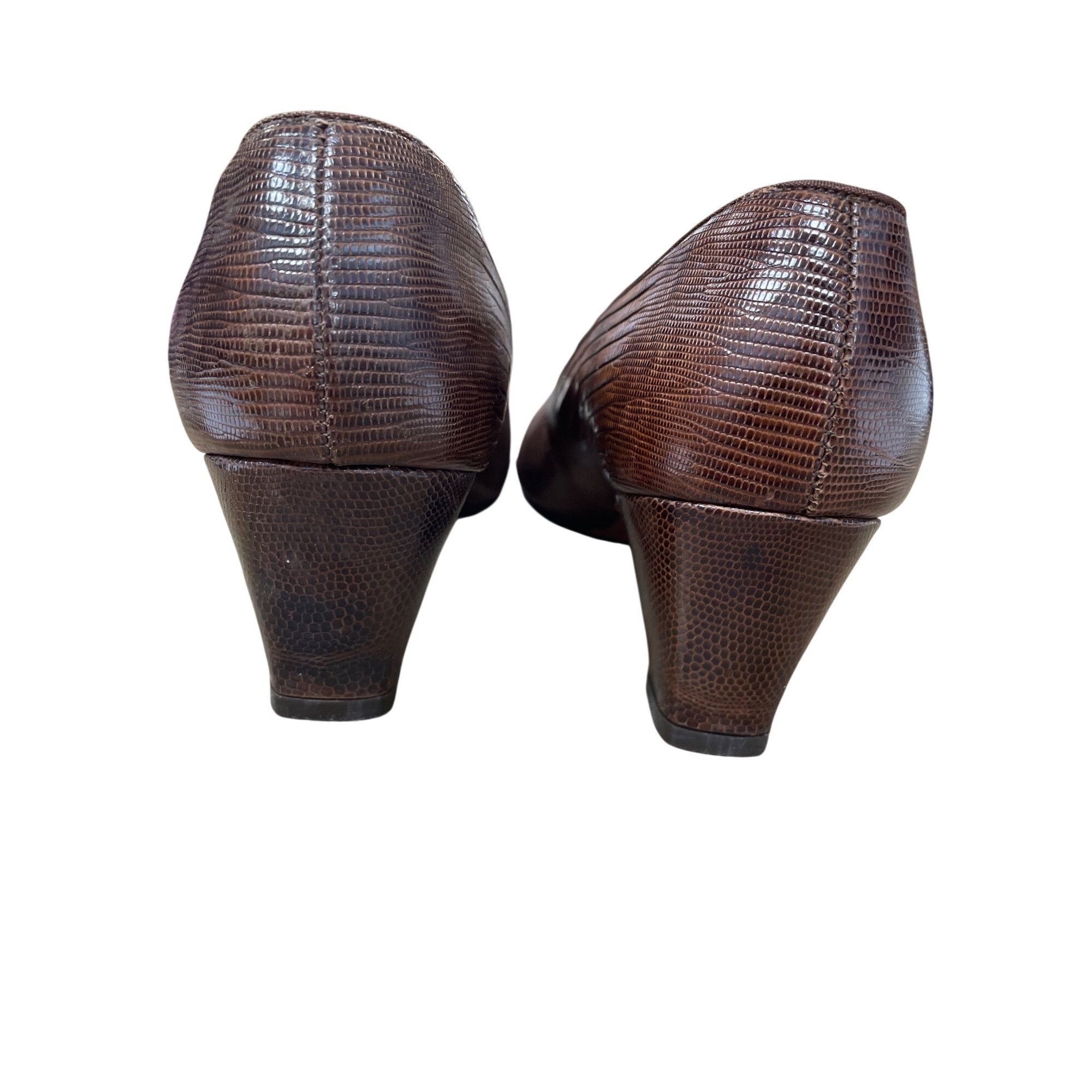 Other O'Connor Goldberg Womans VTG Brown Alligator Leather Loafers Size US 6.5 / IT 36.5 - 11 Thumbnail