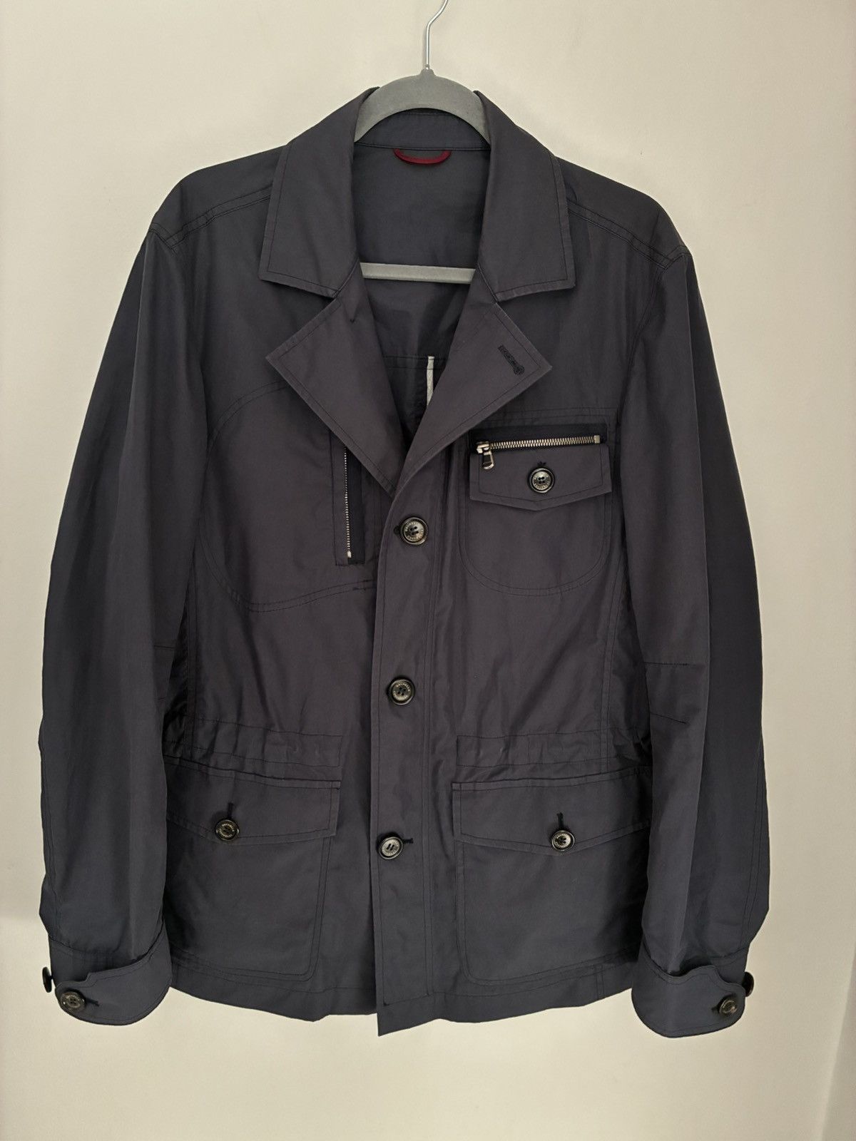 Brunello Cucinelli Utility Jacket Luxury Coat Italy Design in Blue, Men's