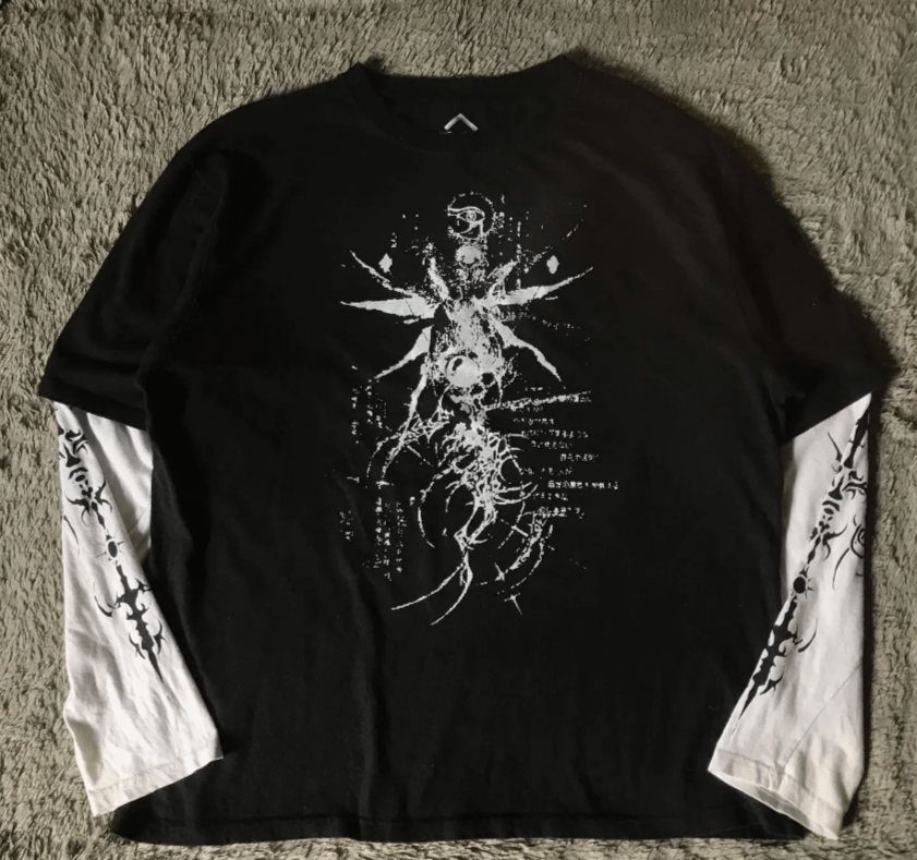 Japanese Brand Y2K Gothic Harajuku Splice Printing Size US M / EU 48-50 / 2 - 1 Thumbnail