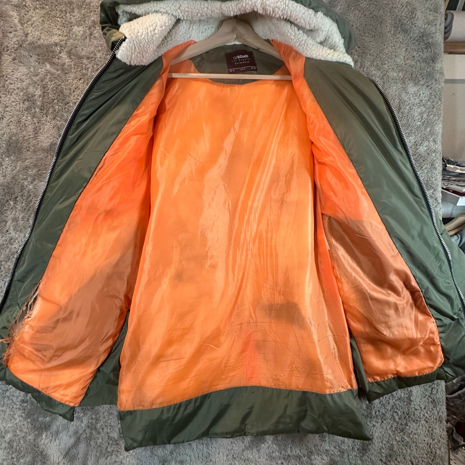 Other Ci Sono Green Hooded Oversized Puffy Parka Puffer Coat M Size M / US 6-8 / IT 42-44 - 3 Thumbnail