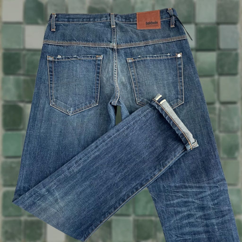YOKE BALDWIN Jeans The 77 The Drop Yoke Straight Jeans Men 32x35 Blue Regular Modern 5-Pocket Design Vintage No N/A Size US 31 - 1 Thumbnail