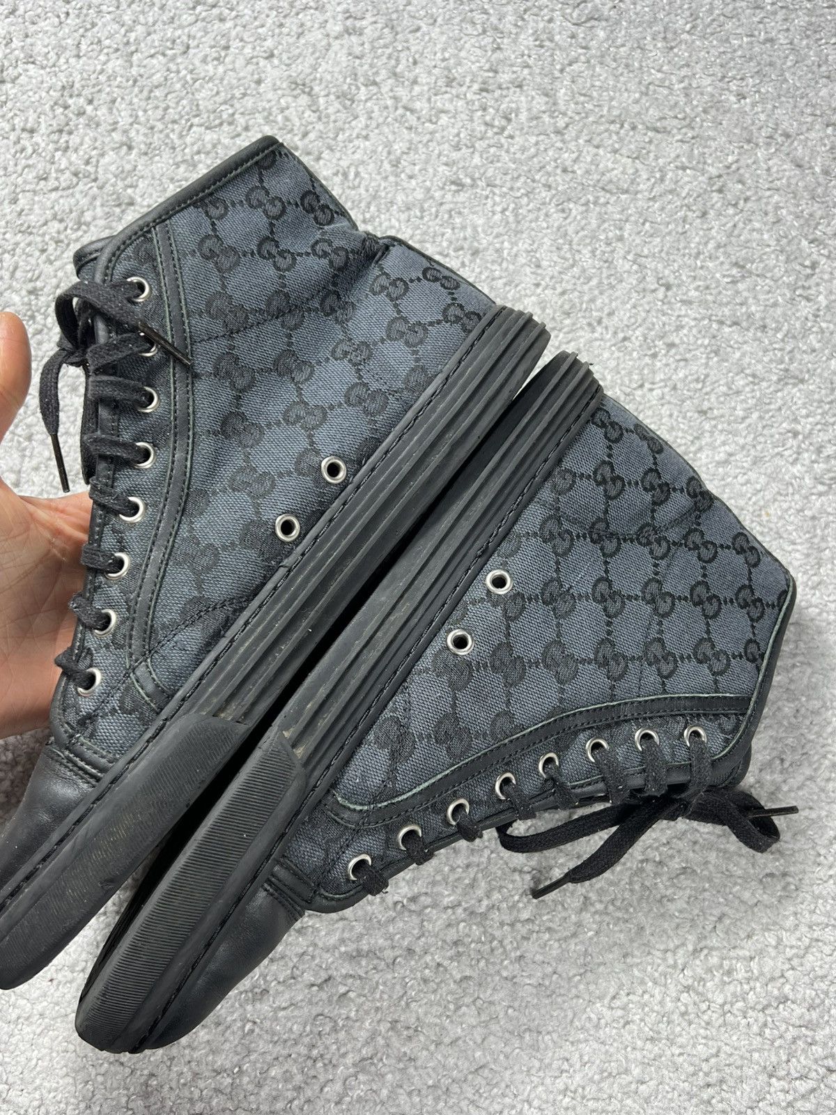 Gucci Gucci GG Monogram Hi Black Shoes Size 8 Size US 8 / EU 41 - 4 Thumbnail