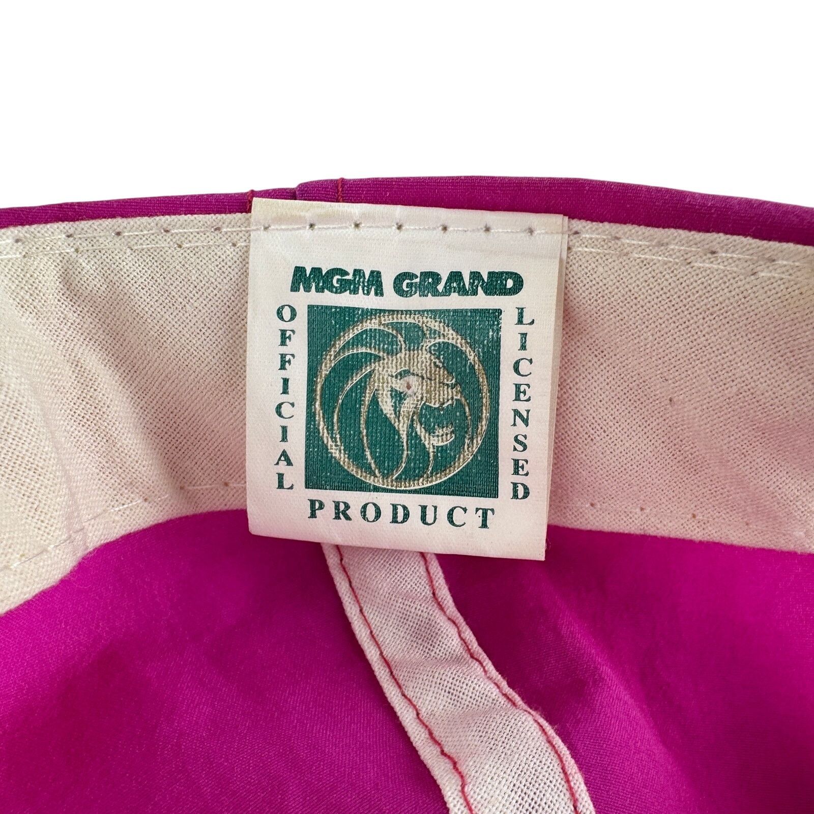 Other Vintage MGM Grand Las Vegas Snapback Hat Neon Magenta 90s Size ONE SIZE - 7 Thumbnail