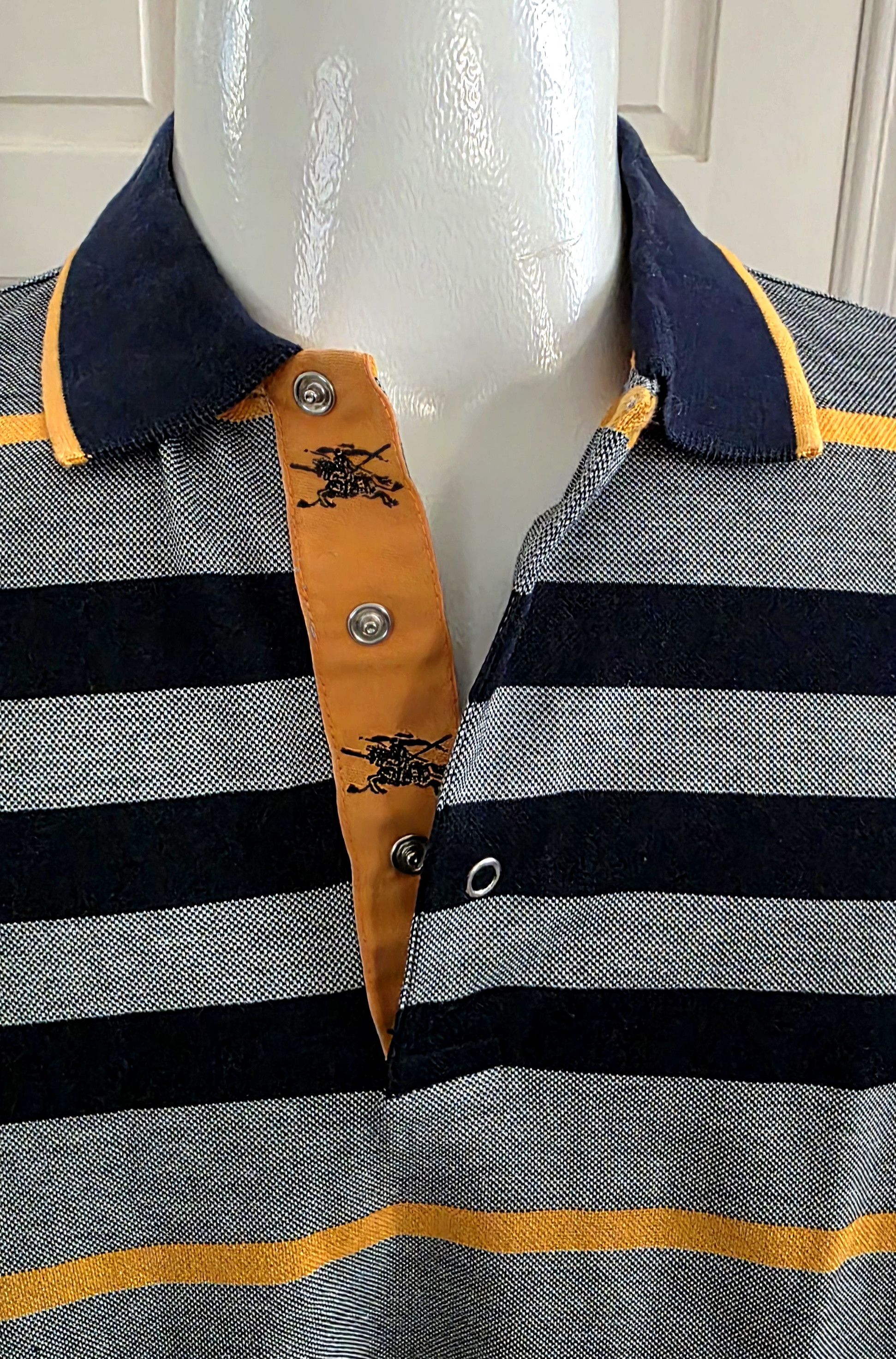 Burberry BURBERRY Golf vintage Polo Shirt Striped Men's Size Smal Size US S / EU 44-46 / 1 - 3 Thumbnail