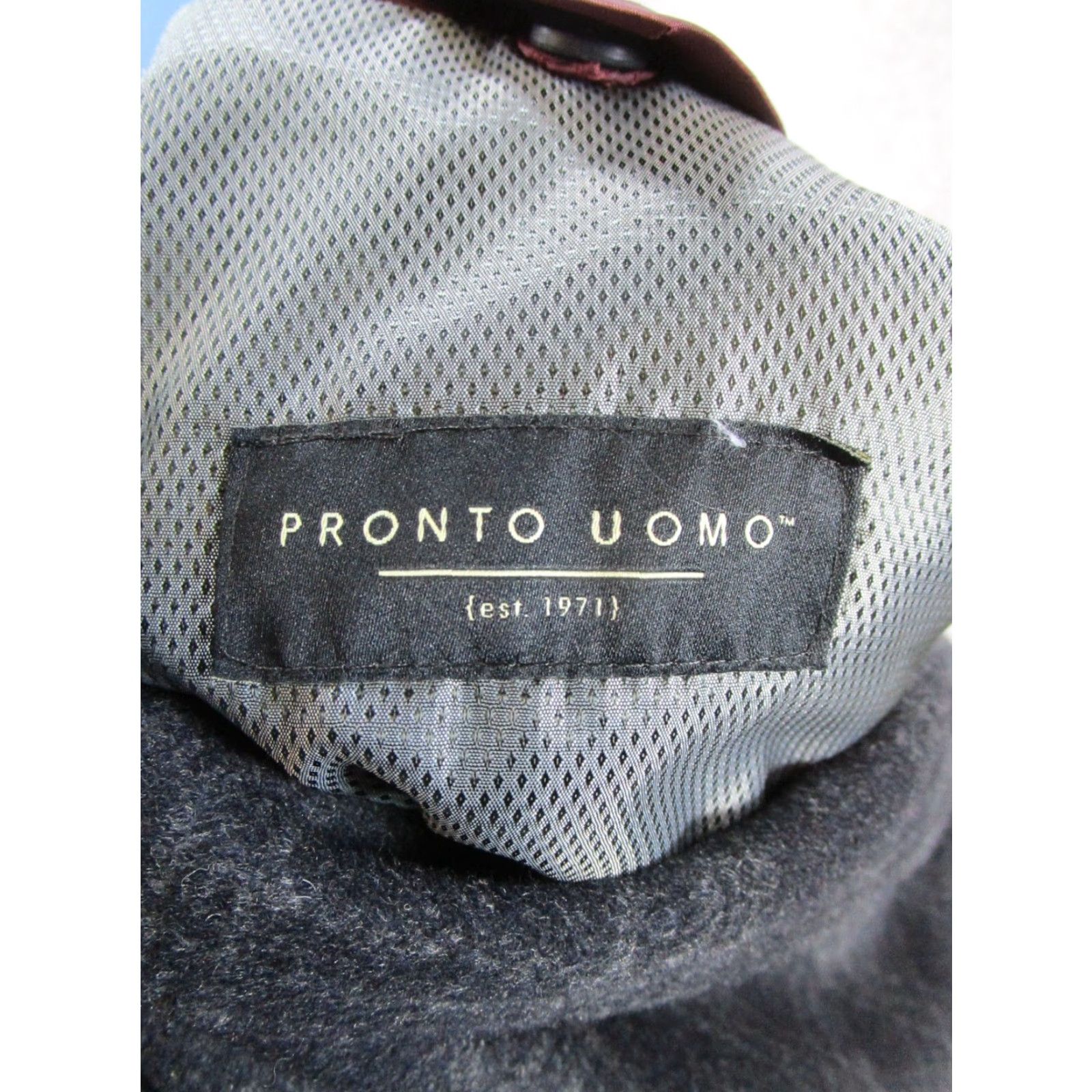 Pronto Uomo Pronto Uomo Over Coat Mens 40 Long Black Gray Wool Blend Plaid Jacket/Coat Long Mens 40 Gray Wool Pronto Uomo Sport Coat 2 Piece Size US XXS / EU 40 - 4 Thumbnail