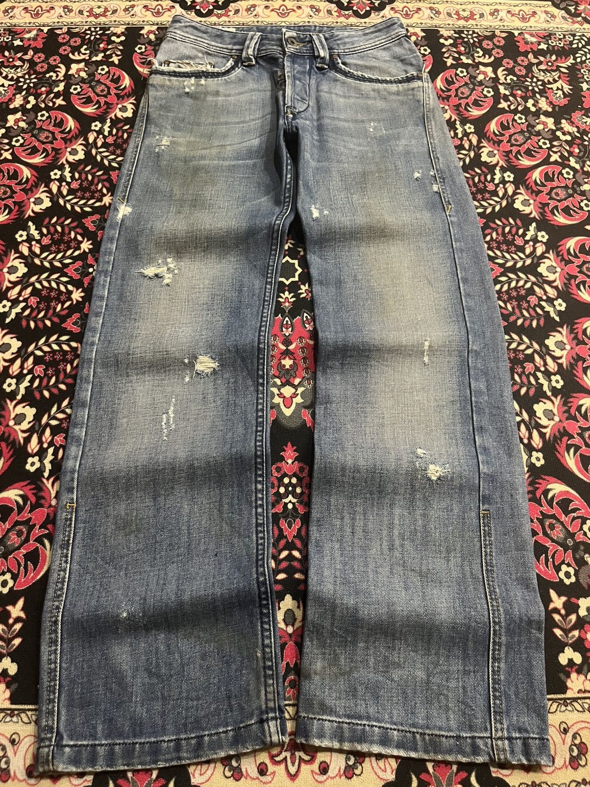 Diesel ⚡️Loose Leg⚡️Vintage Diesel Busky Buttonfly Distressed Jeans Size US 28 / EU 44 - 1 Thumbnail