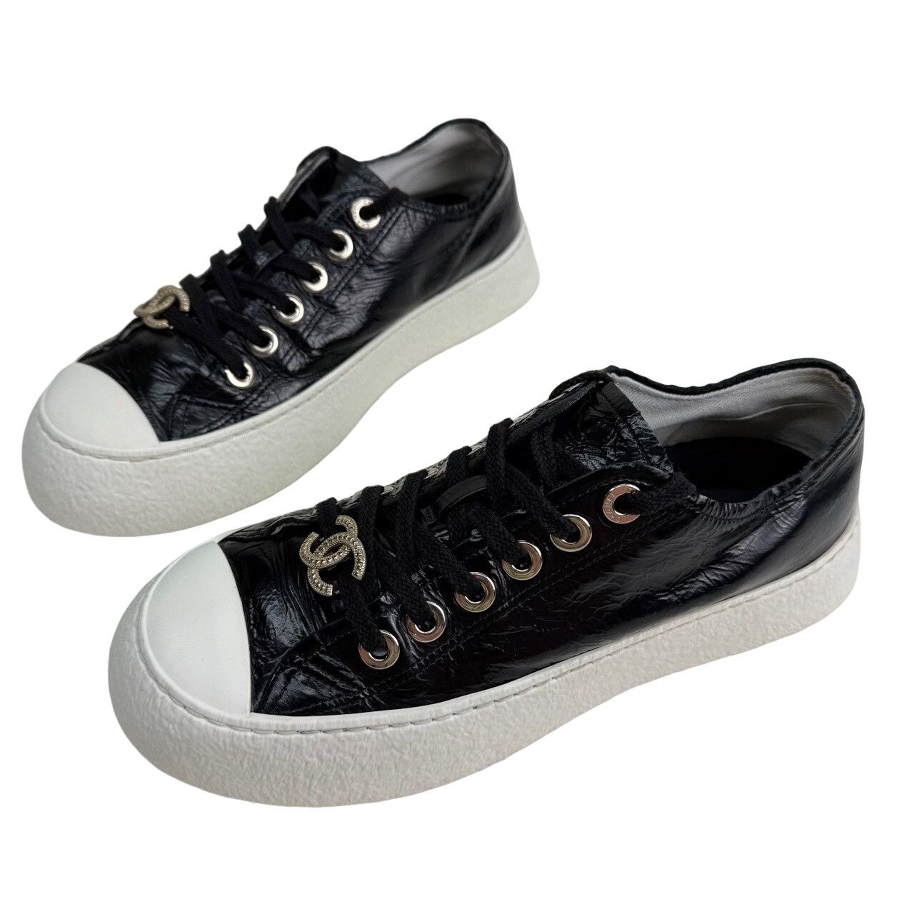 Chanel Chanel CC Logo Platform Sneakers Size 37.5 Size US 7.5 / IT 37.5 - 1 Thumbnail