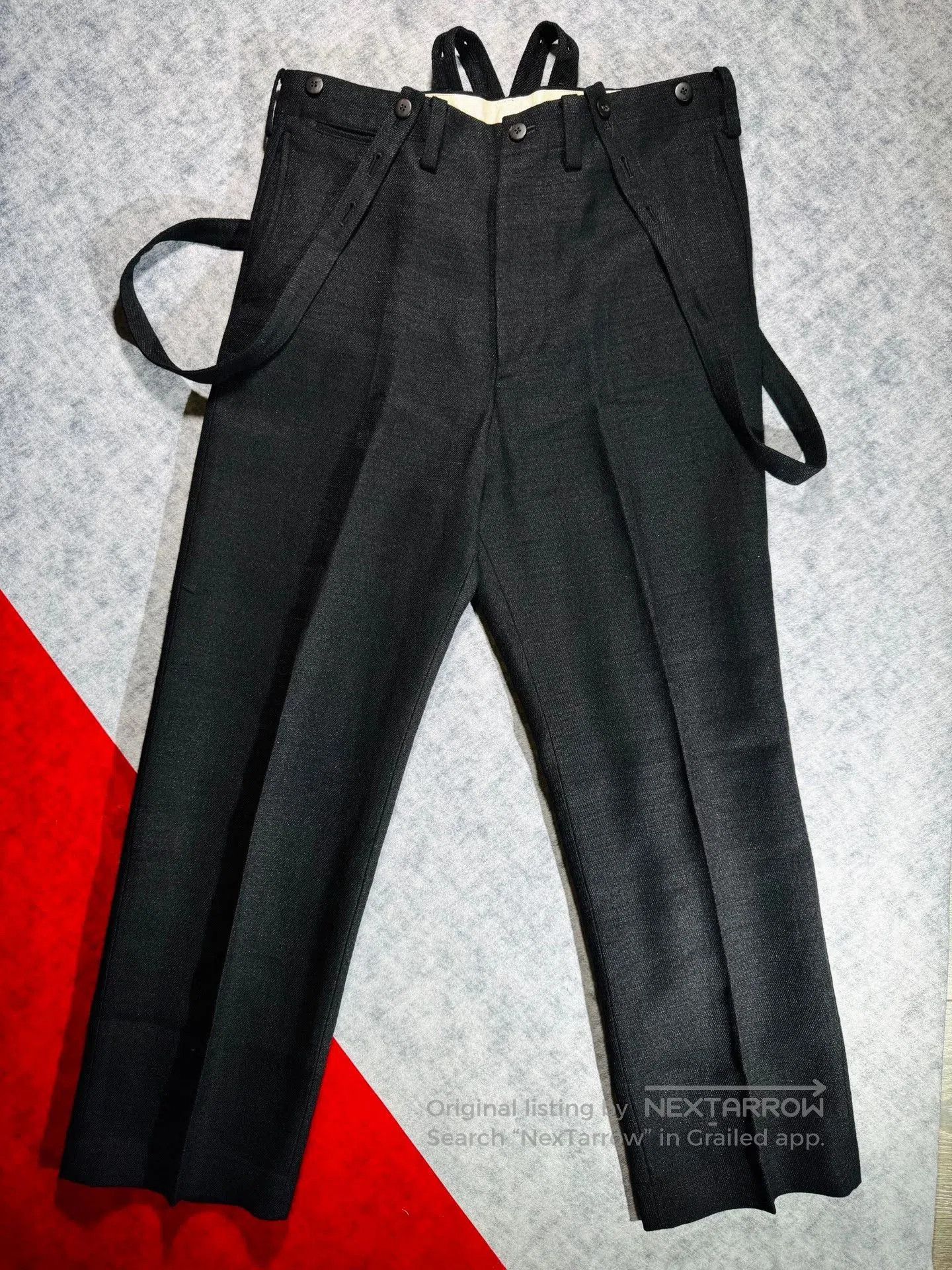 Visvim visvim black suspenders pants made of wool. Size US 26 / EU 42 - 1 Thumbnail
