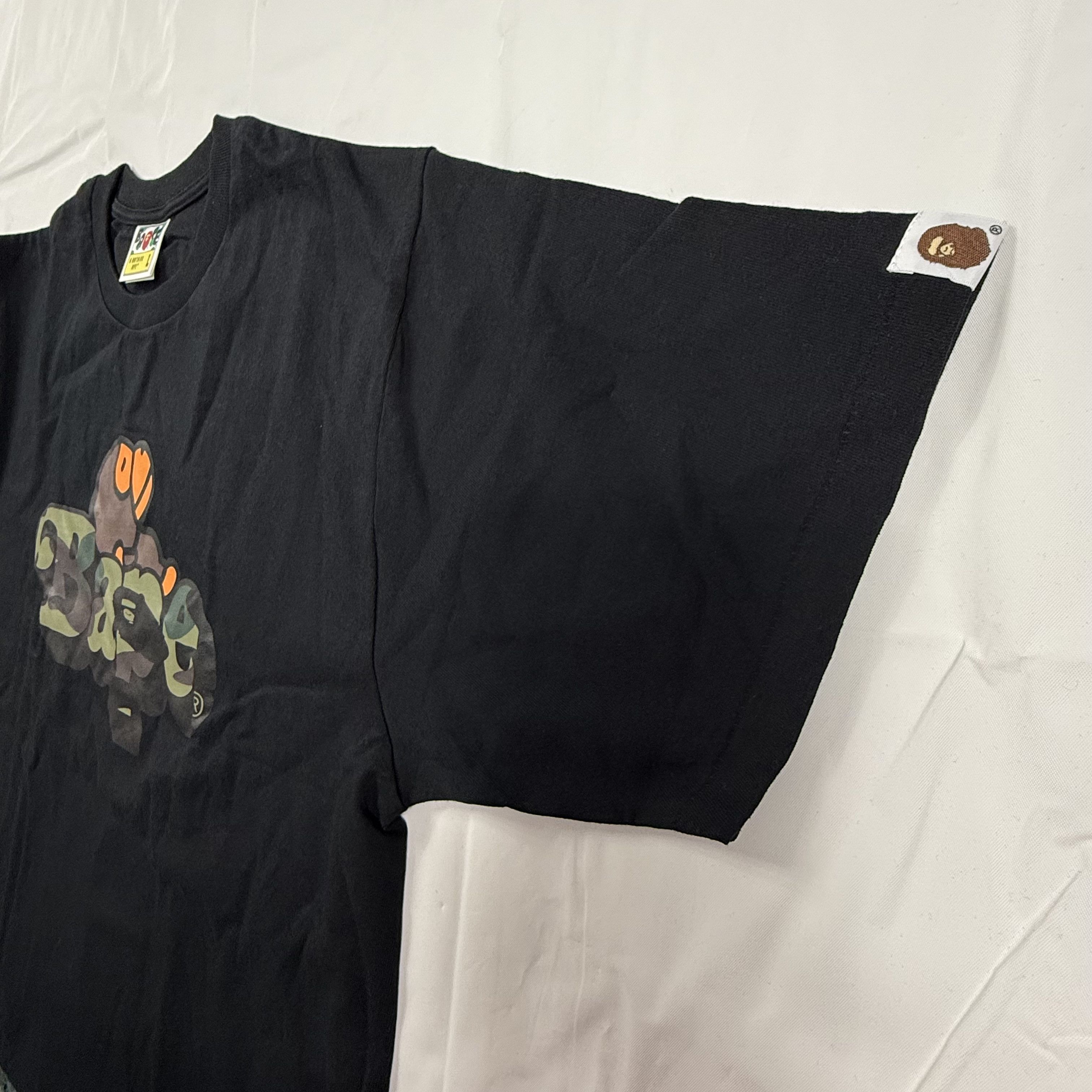 Bape A Bathing Ape BAPE Black Camo Logo Graphic T-Shirt Size US L / EU 52-54 / 3 - 3 Thumbnail