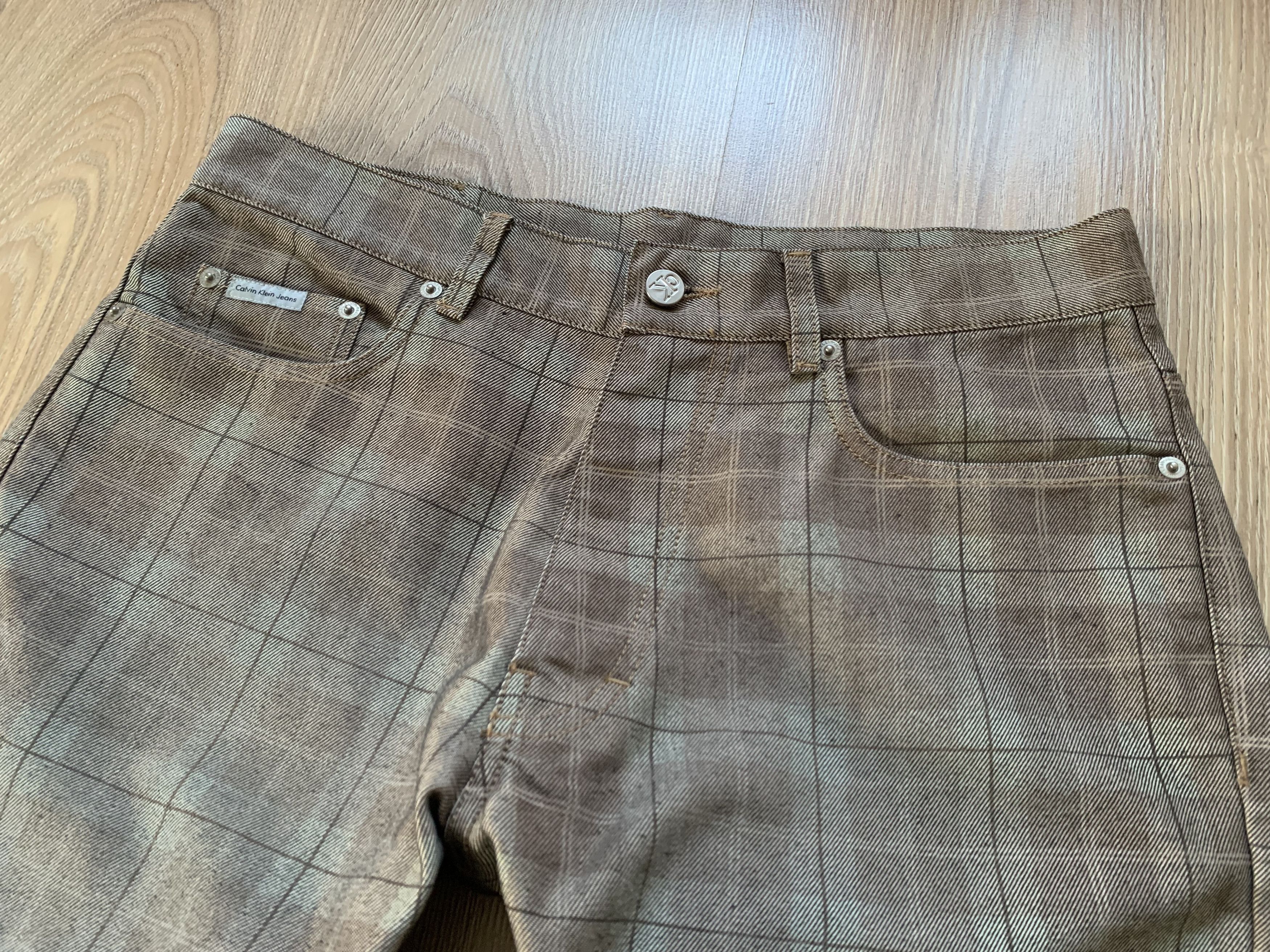 Calvin Klein Men's Vintage Calvin Klein Plaid Check Flared Jeans Size US 32 / EU 48 - 4 Thumbnail
