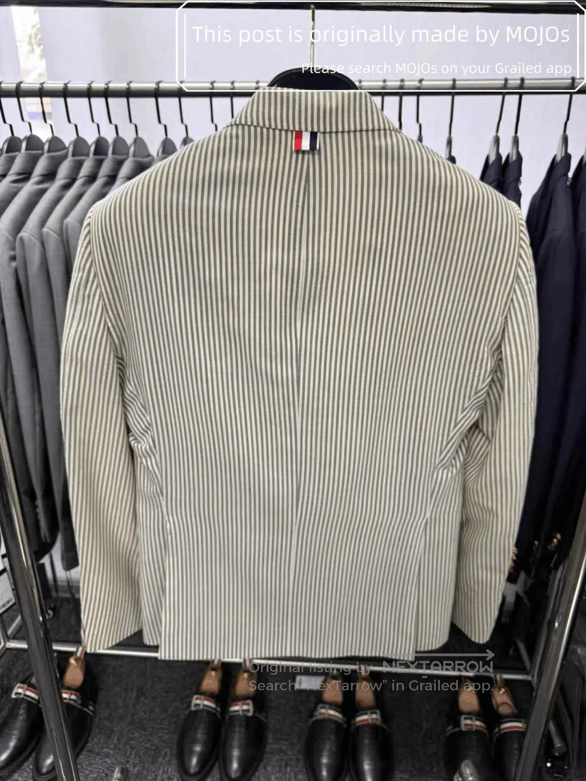 Thom Browne Sz 2 Thom Browne Classic Stripe Slim Blazer Jacket. Size US M / EU 48-50 / 2 - 2 Thumbnail
