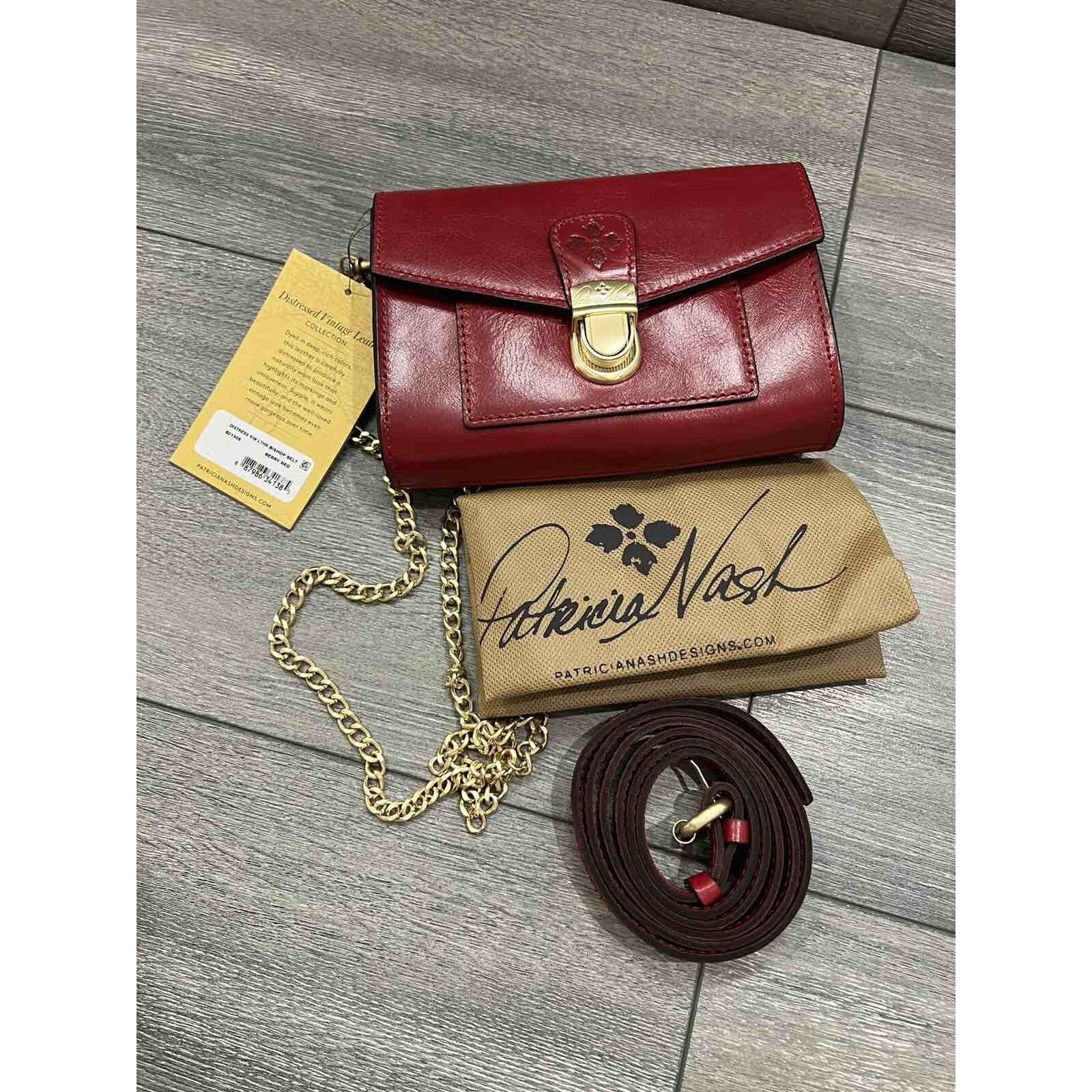 Patricia Nash Patricia Nash Leather Bishop Belt Bag Berry Red Bag A554737 Size ONE SIZE - 4 Thumbnail
