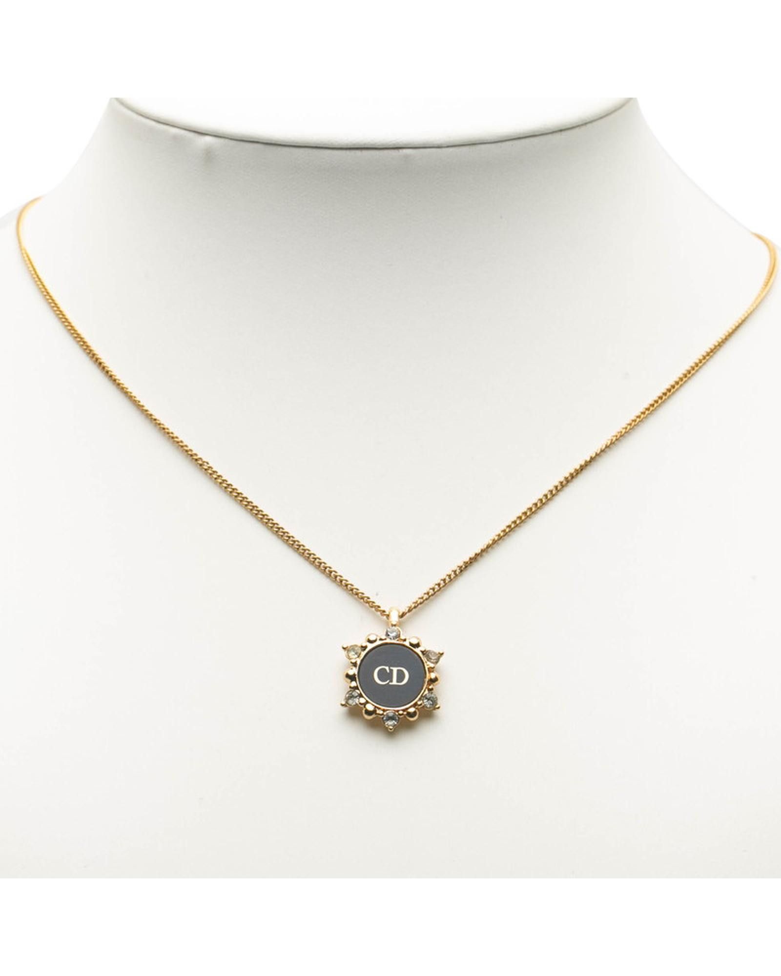 image of Dior Gold Pendant Necklace Cd Design, Women's