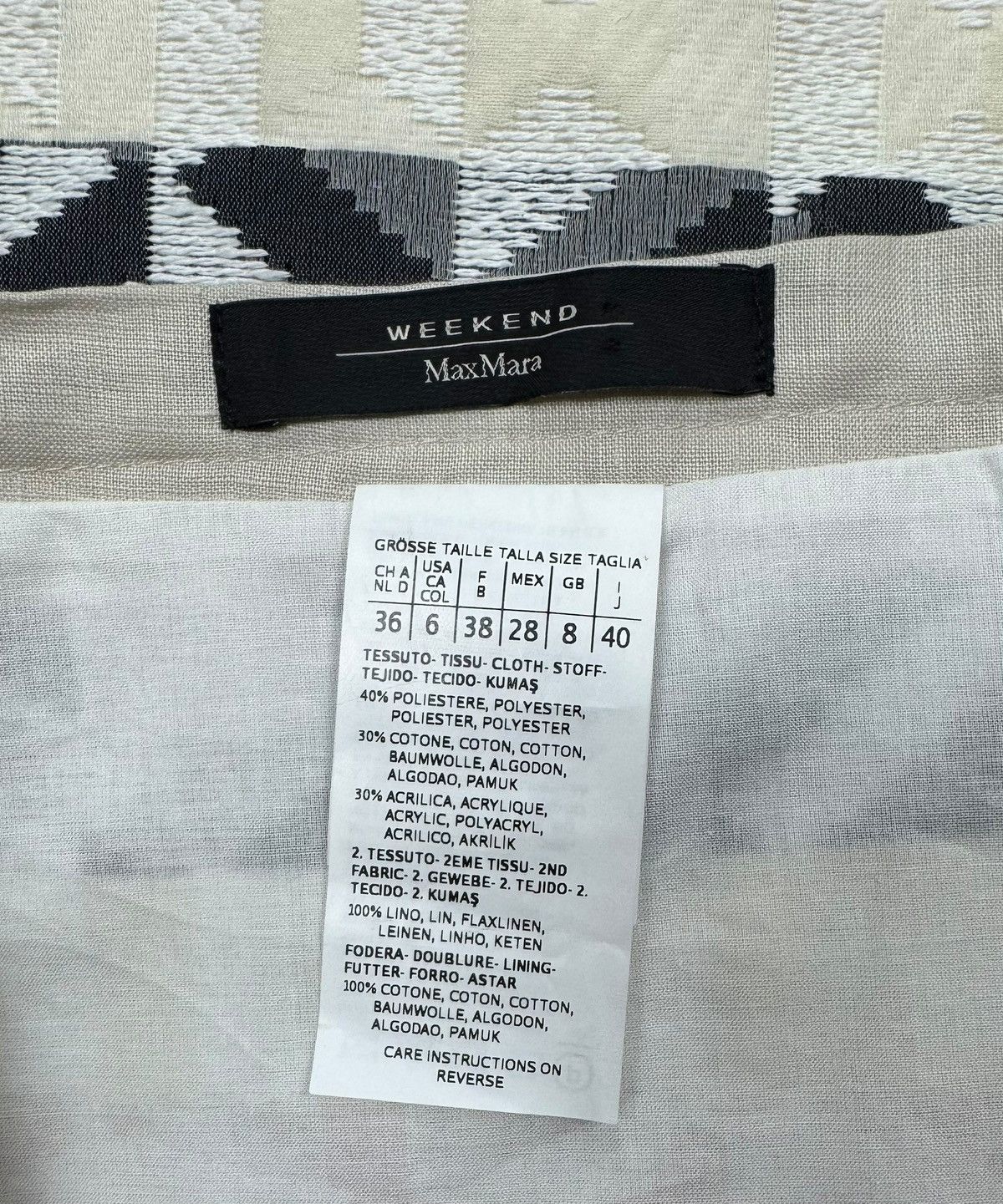 Weekend Max Mara Weekend Max Mara Midi Skirt Cotton-Linen size US6 IT40 Size 28" / US 6 / IT 42 - 10 Thumbnail