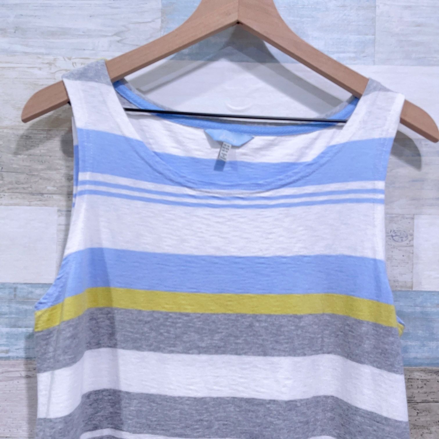 Other Joules Striped Midi Tank Dress White Blue Sleeveless US 12 Size XL / US 12-14 / IT 48-50 - 2 Thumbnail