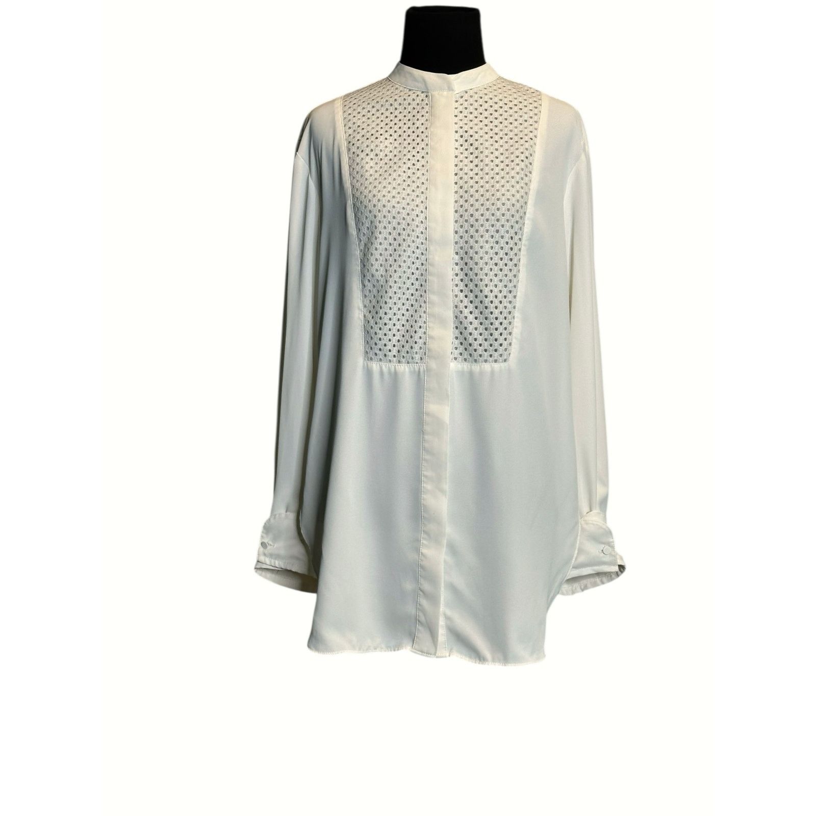 H&M H&M white long sleeves hidden button tunic blouse size Small Size S / US 4 / IT 40 - 13 Thumbnail
