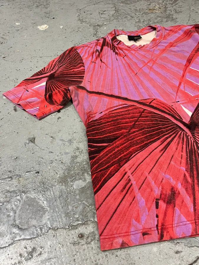 Designer × Just Cavalli × Vintage 2000s Cavalli Vegetation Pink T-Shirt Size US M / EU 48-50 / 2 - 3 Thumbnail