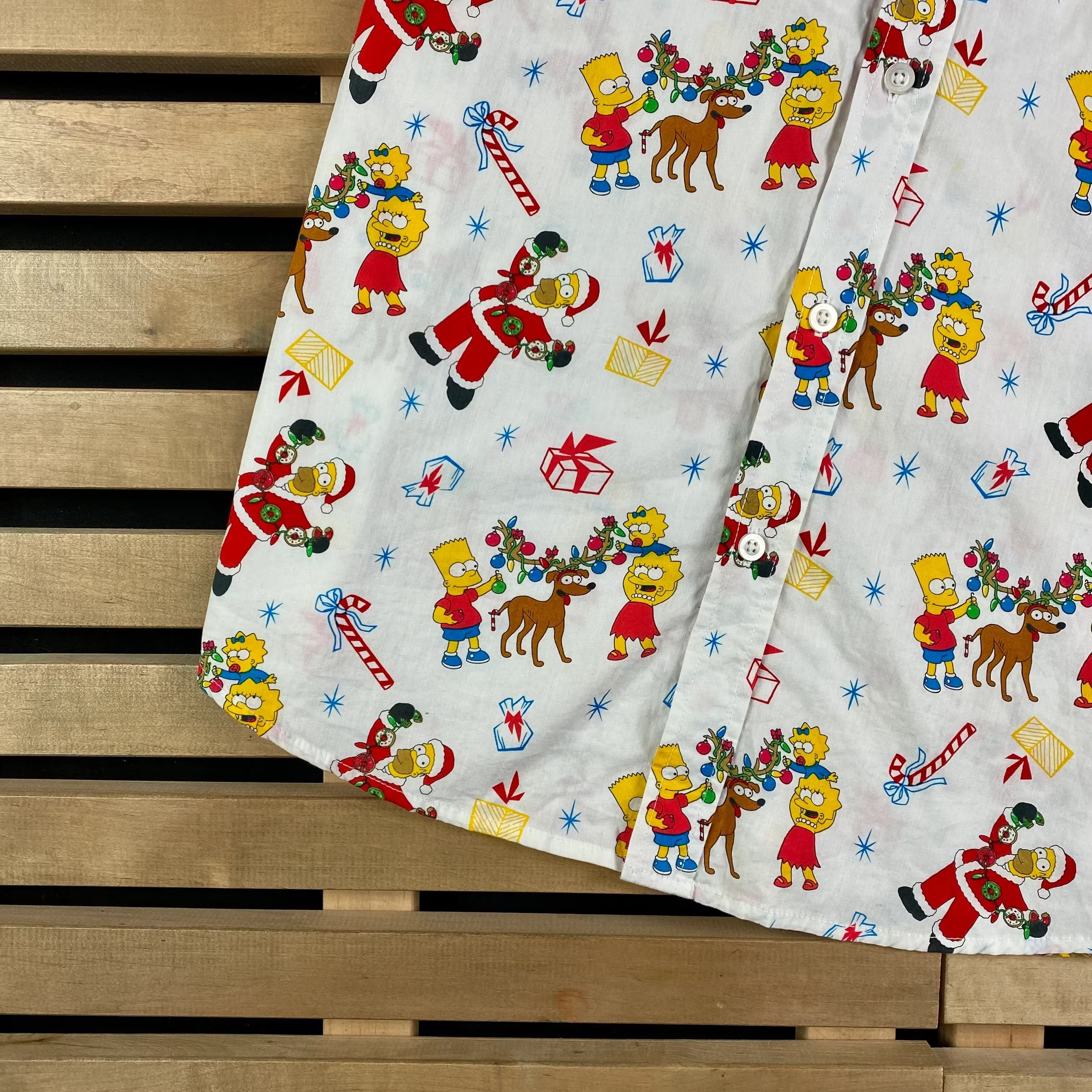The Simpsons × Vintage Mens Shirt The Simpsons New Year Monogram Size M Size US M / EU 48-50 / 2 - 3 Thumbnail