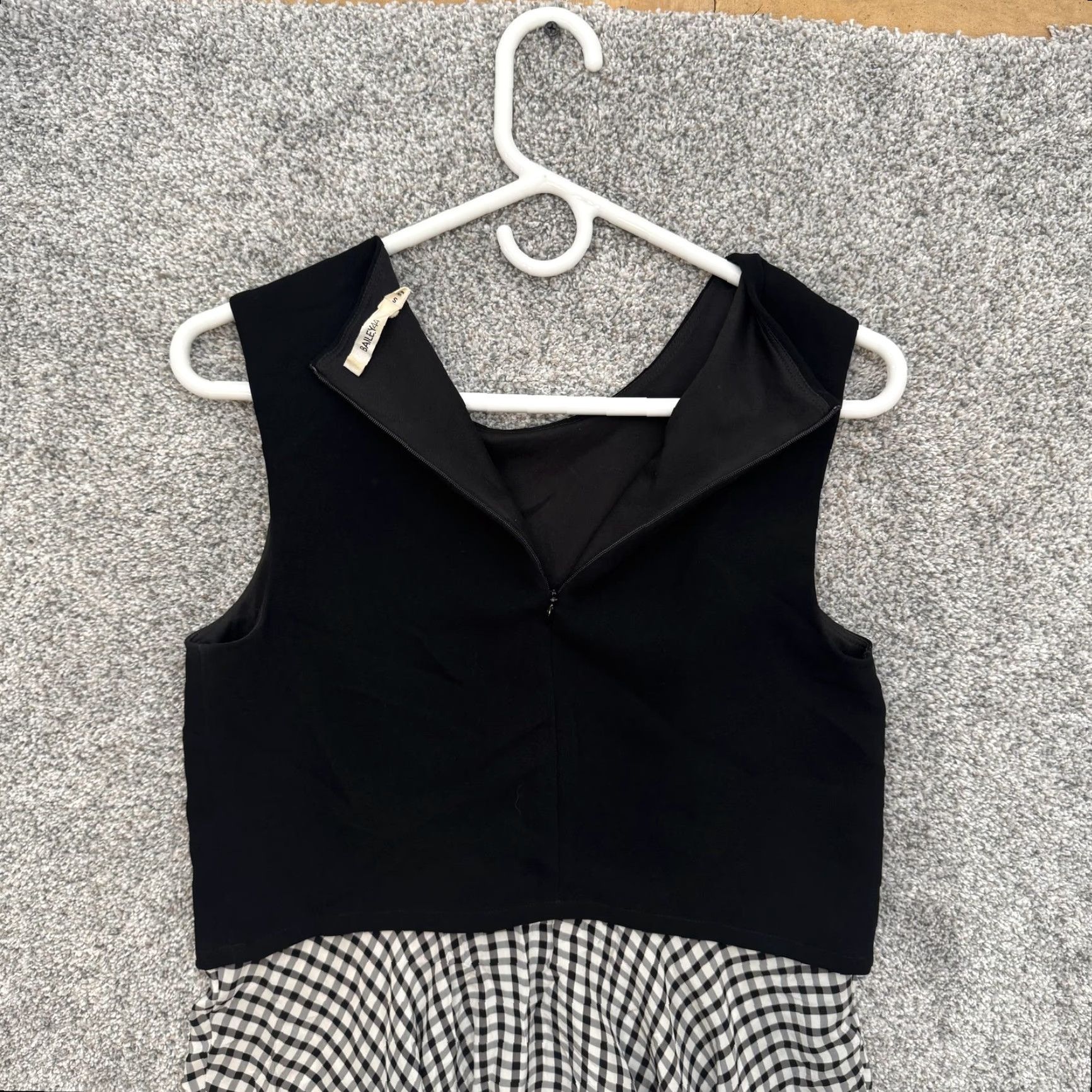 Bailey 44 Bailey 44 Dress Womens Small Black White Sleeveless Gingham Flare Ruffle Skirt S Size 28" / US 6 / IT 42 - 6 Thumbnail