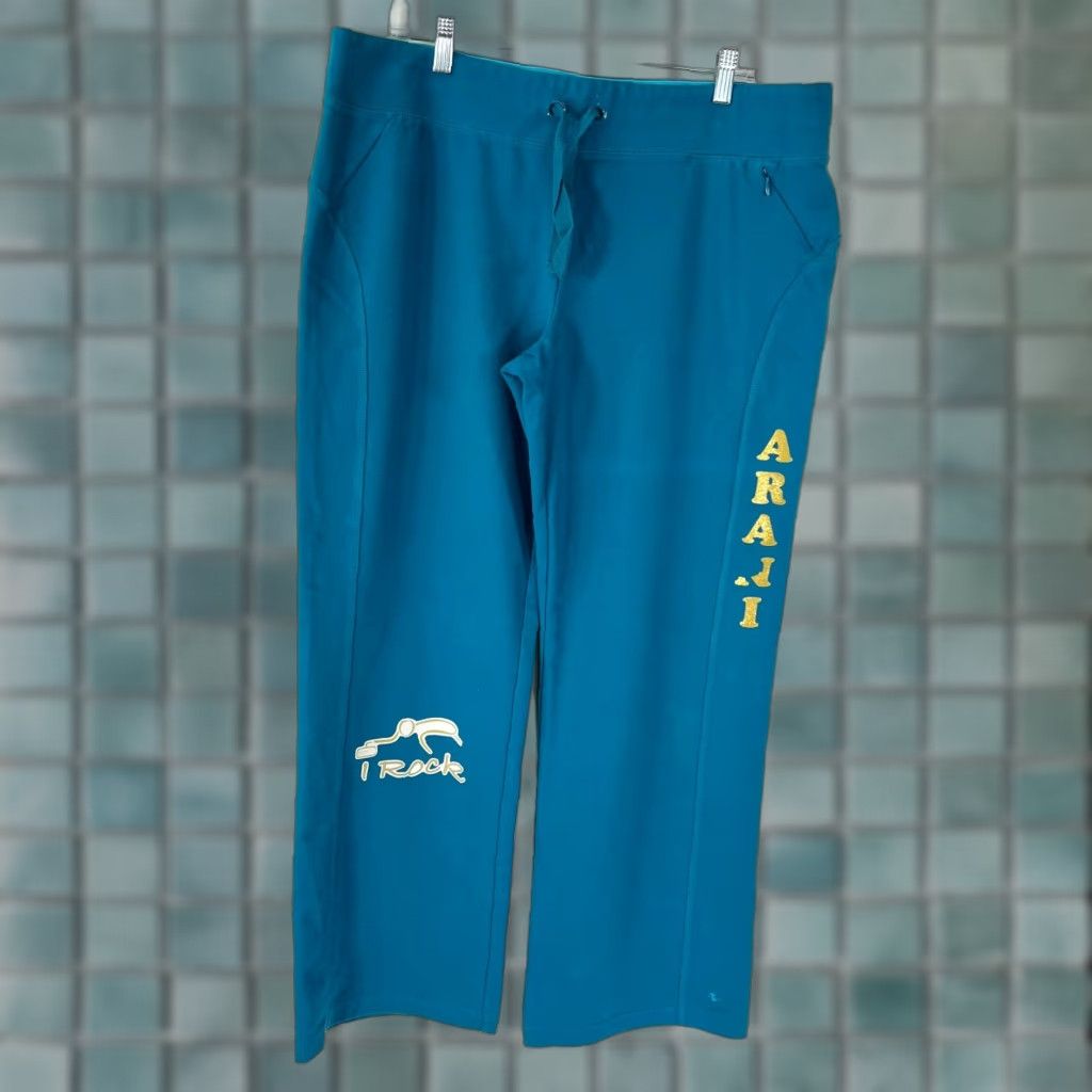 Athletic Works Athletic Works Womens Track Pants XL 16/18 Blue Gym Activewear Size 40" / US 18 - 1 Thumbnail