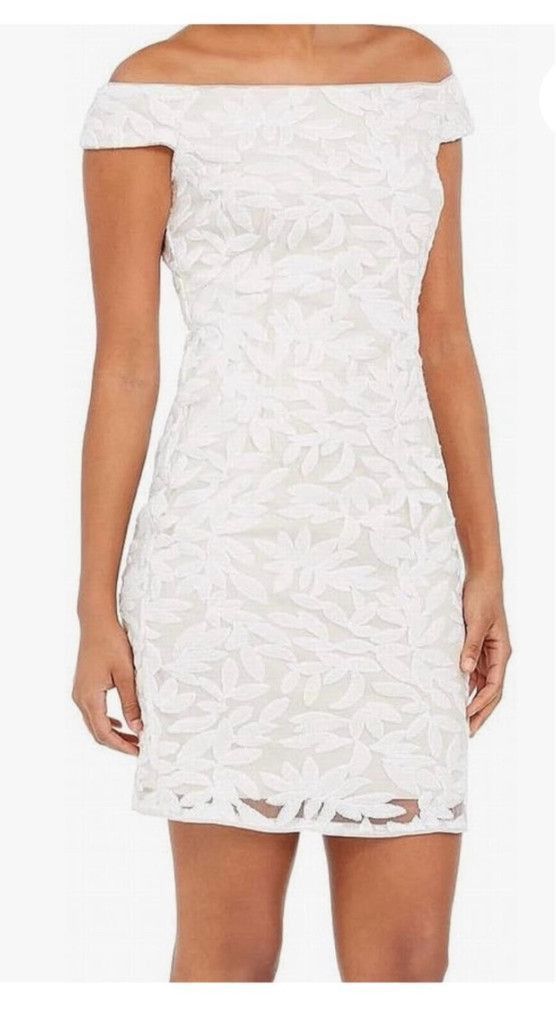 Adrianna Papell Women's Adrianna Papell White Dress Size 4 Size S / US 4 / IT 40 - 1 Thumbnail