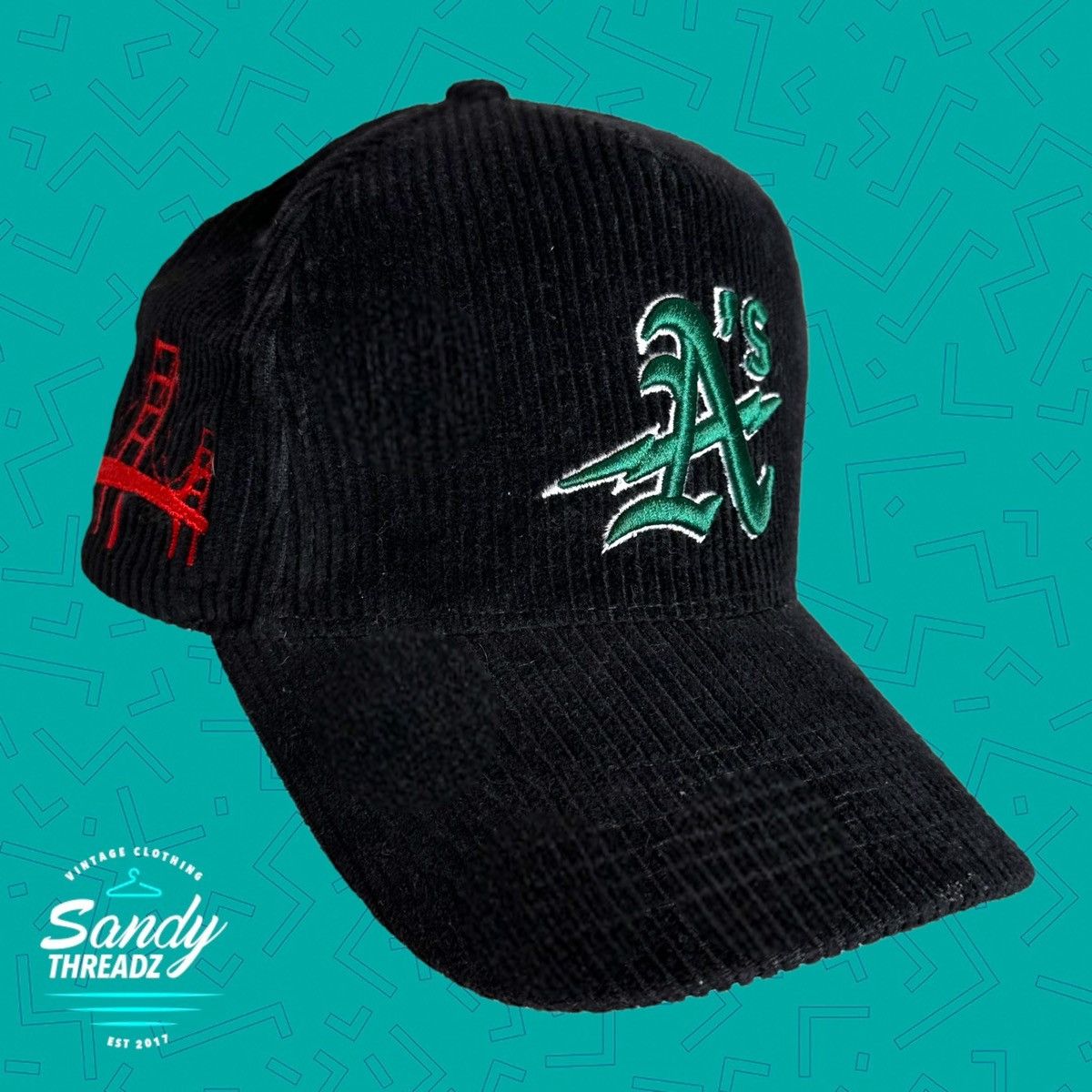 Reference Oakland Athletics corduroy snapback hat