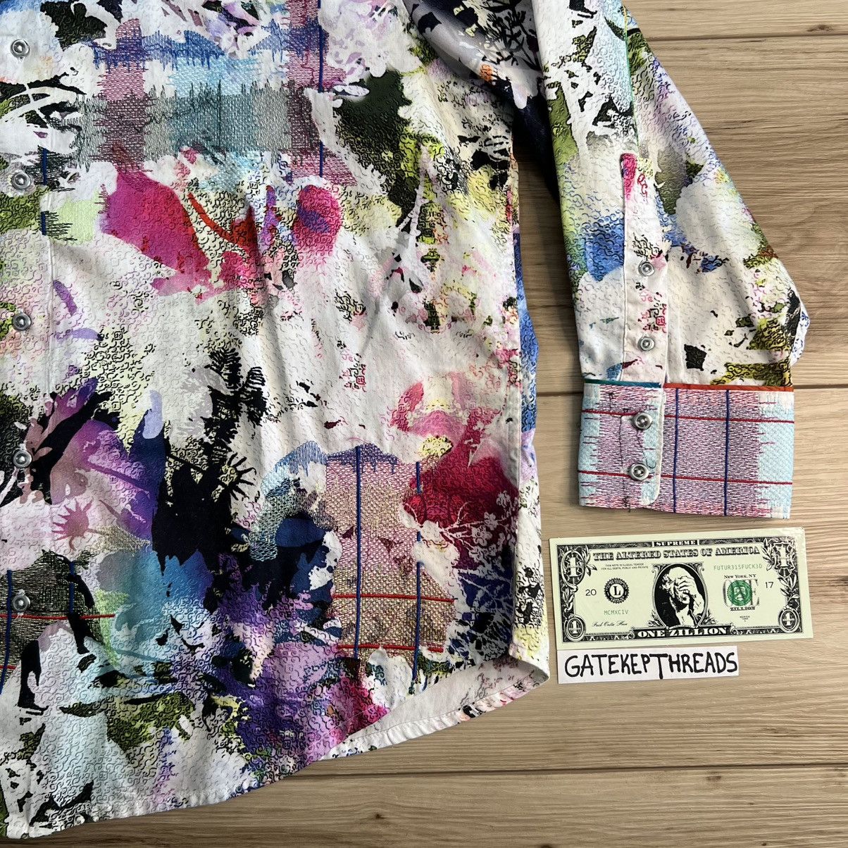 Robert Graham Robert Graham Mack Daddy Watercolor Abstract Cotton Shirt Size US L / EU 52-54 / 3 - 6 Thumbnail