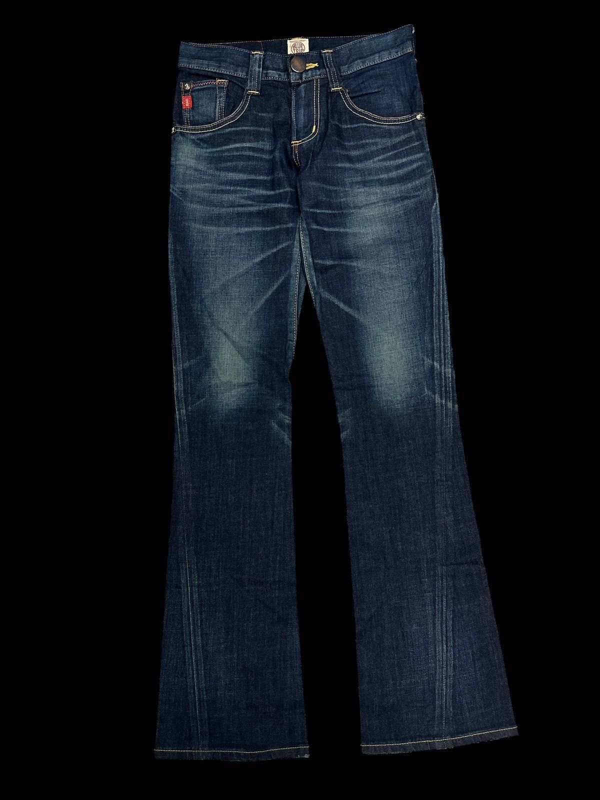 Kapital Flare 💥 Vintage 9os Edwin Blue Trip Twist Leg 💥❗️ Size US 28 / EU 44 - 1 Thumbnail
