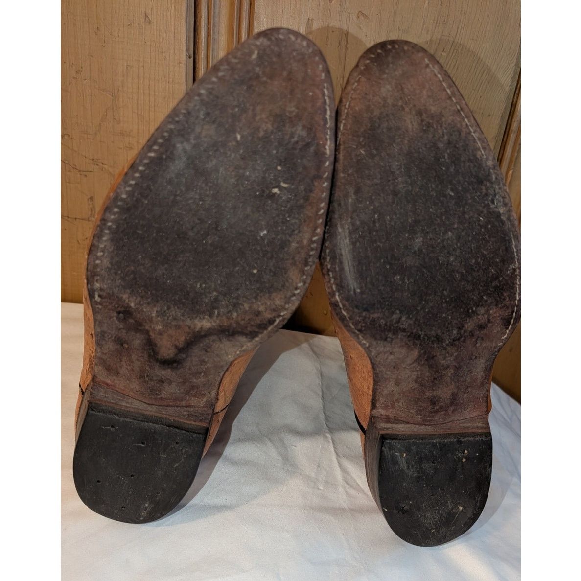 Dan Post Vintage Bona Allen Cowboy Boots Ostrich Leather Western 8D Size US 8 / EU 41 - 6 Thumbnail