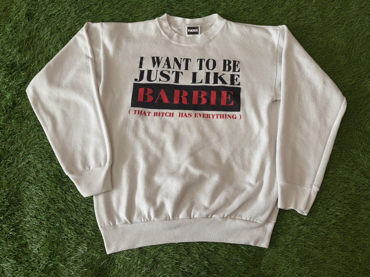 Tultex Vintage 90s I Want To Be Like Barbie That Bitch Has.. Promo Size US L / EU 52-54 / 3 - 1 Thumbnail
