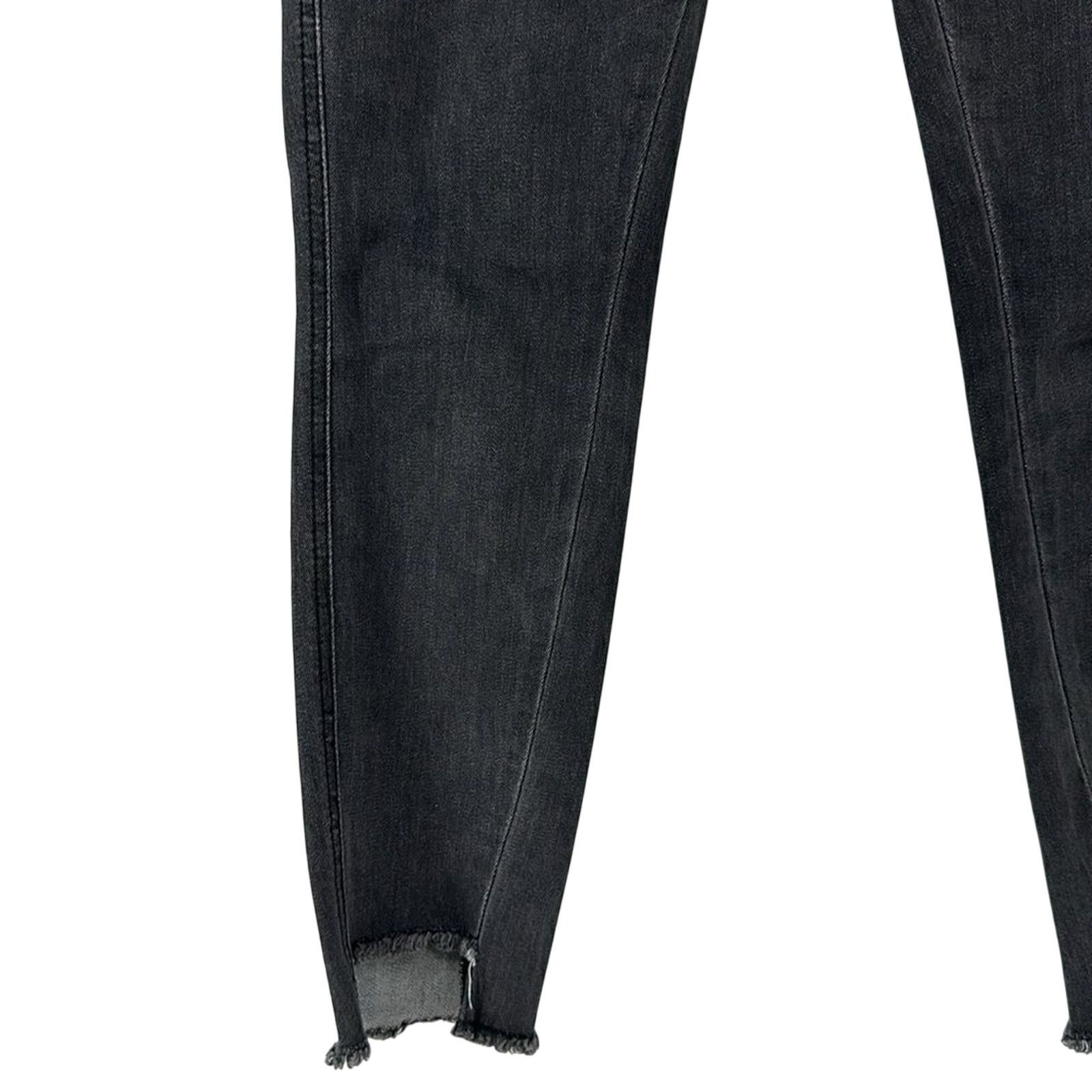 & Other Stories PARKER SMITH 26 Skinny Jeans Raw Step Hem Star Studded Crop Size 26" / US 2 / IT 38 - 4 Thumbnail