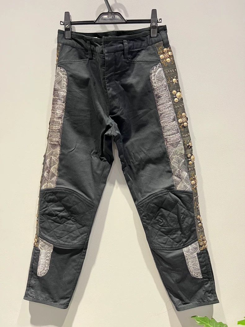 Dries Van Noten Dries Van Noten Embroidered Moto Pants Size US 34 / EU 50 - 1 Thumbnail