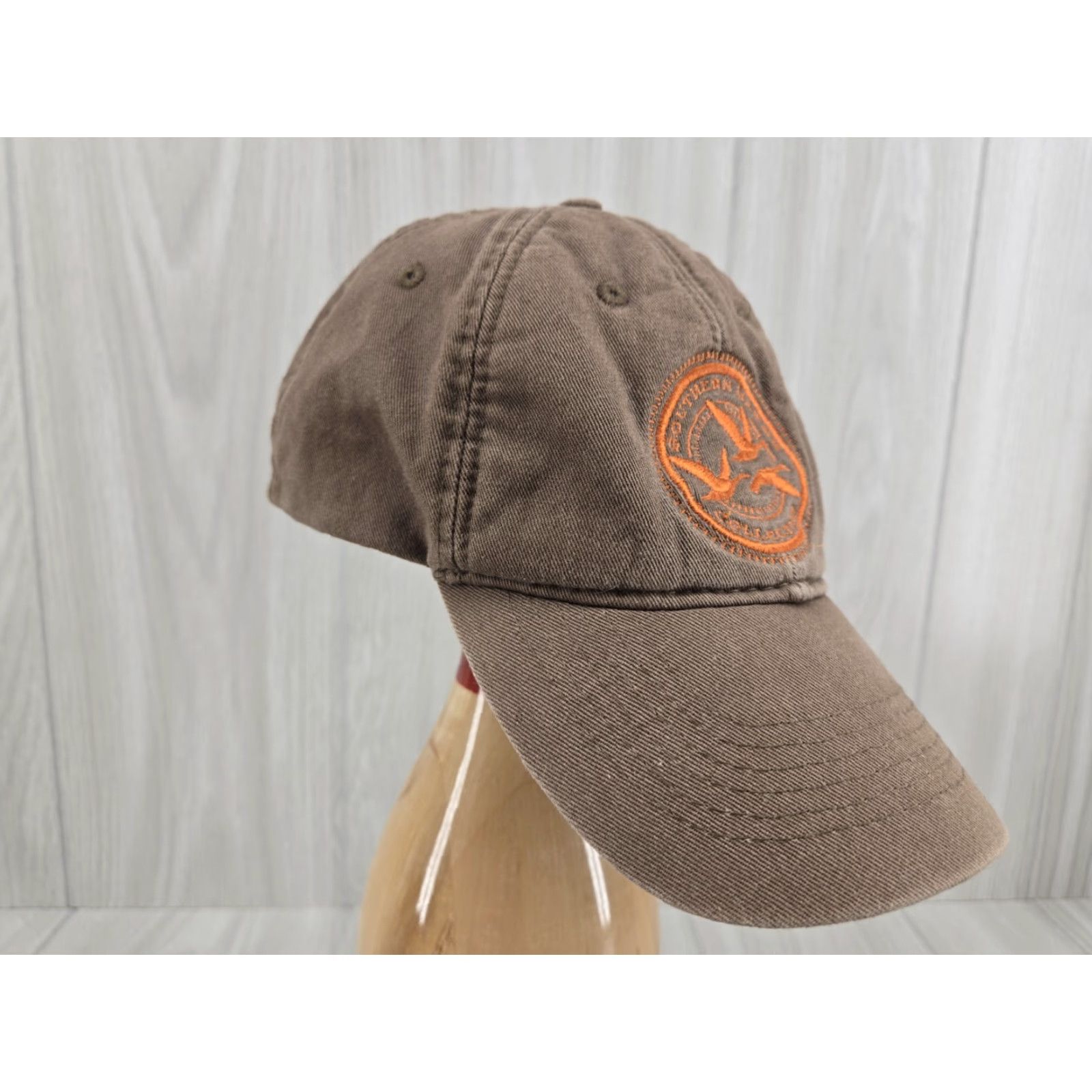 Vintage Southern Marsh Hat Baseball Cap Adjustable Mens Brown Cotton Twill Dad Hat Size ONE SIZE - 4 Thumbnail