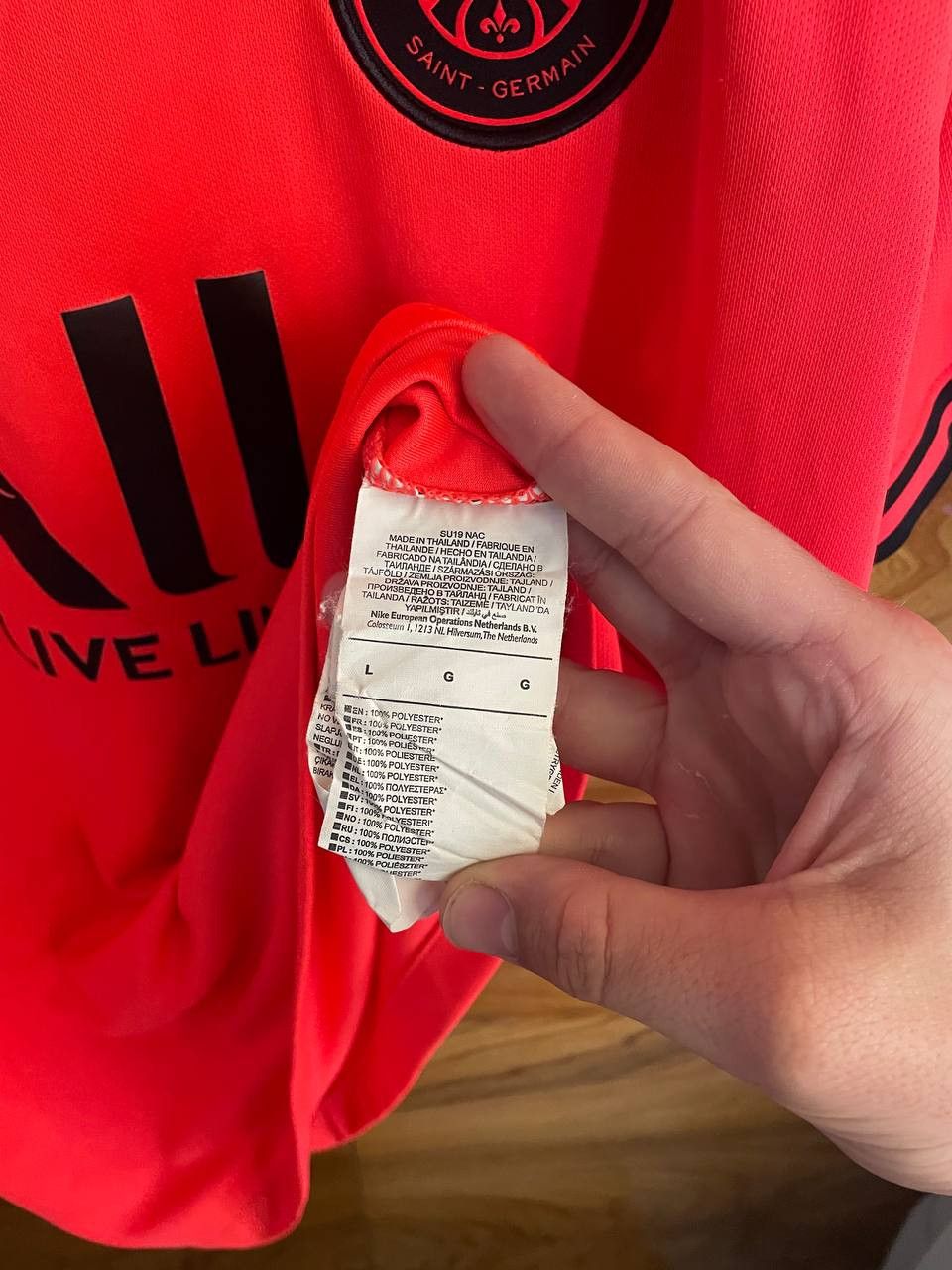 Jordan Brand Nike Jordan Paris Saint German 2019/20 Away Kit Jersey Size US L / EU 52-54 / 3 - 7 Thumbnail