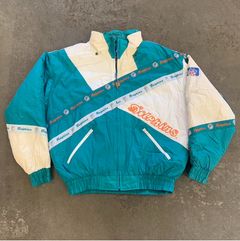 Pro Player, Jackets & Coats, Pro Player Nfl Vintage Miami Dolphins Jacket  Sz Lg