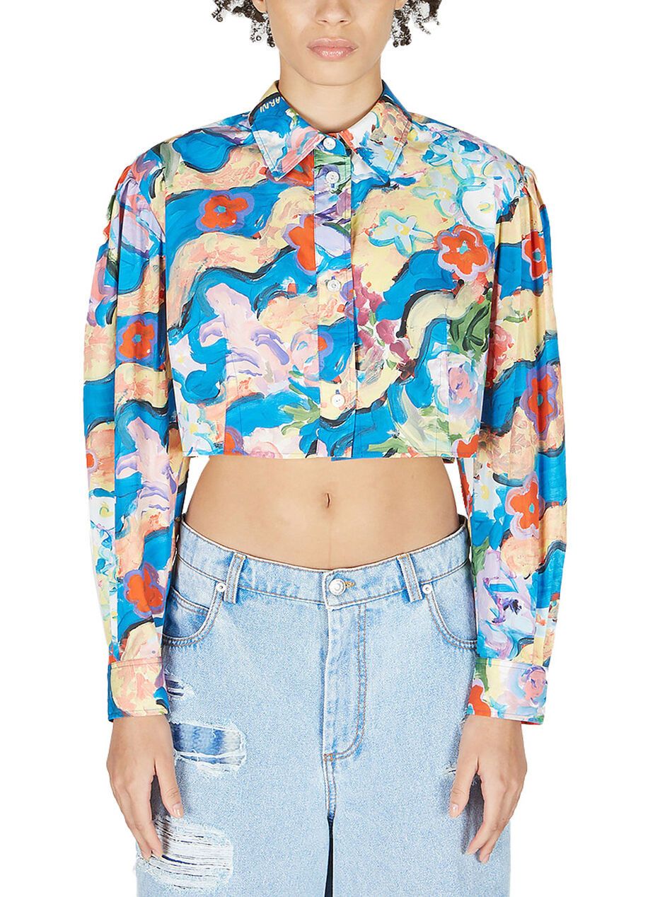 Marni o1y1125 Floral Shirt in Multicolor Size XS / US 0-2 / IT 36-38 - 1 Thumbnail
