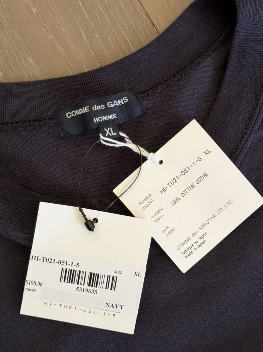 Comme des Garcons Homme Comme Des Garcons Homme Navy Pocket T-Shirt Size US XL / EU 56 / 4 - 3 Thumbnail