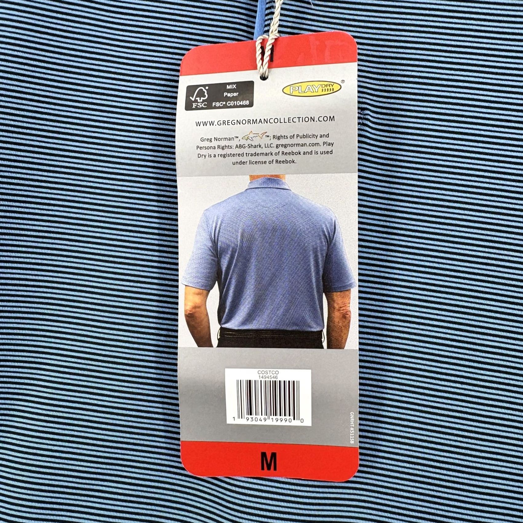 Vintage Greg Norman Polo Shirt Mens M Blue Stripe ML75 PlayDry UPF 50+ NWT Polo Shirt Size US M / EU 48-50 / 2 - 5 Thumbnail