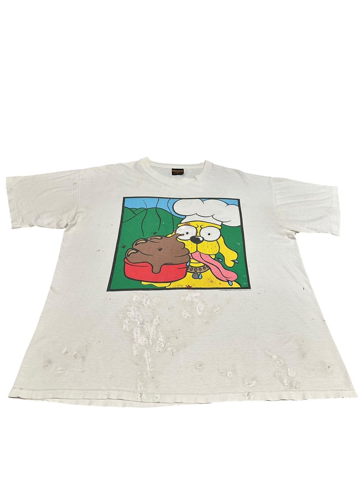 Band Tees Vintage 1994 Green Day Dookie Dog Poop T shirt Size US XL / EU 56 / 4 - 1 Thumbnail