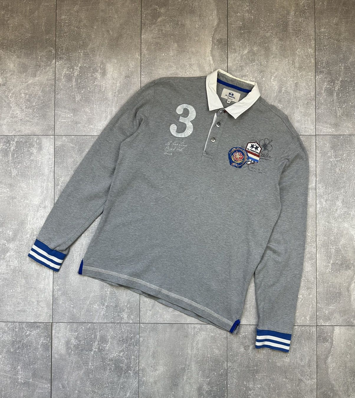 Vintage La Martina Luxury Rugby Long Sleeve Size US XL / EU 56 / 4 - 2 Thumbnail