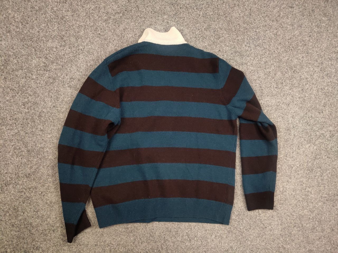 Fred Perry Vintage Fred Perry Raf Simons Style Wool Striped Sweater Size US L / EU 52-54 / 3 - 10 Thumbnail