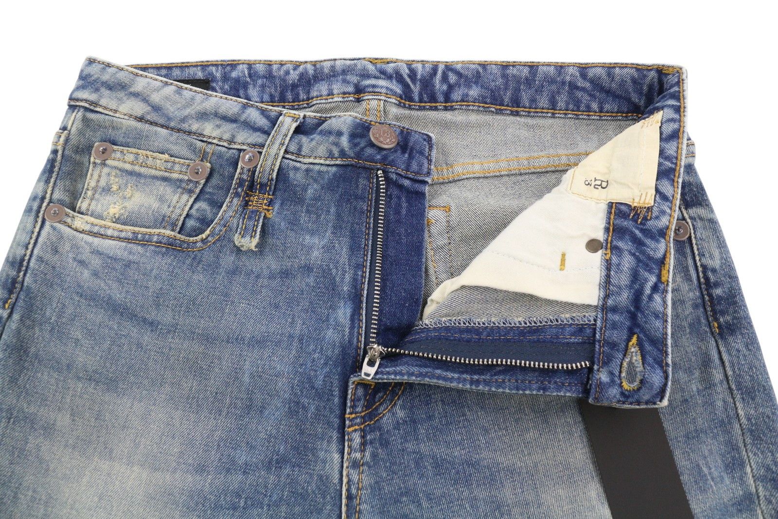 R13 KICK FIT 28 Kelly Stretch Washed Faded Ankle Length 86326 Size 28" / US 6 / IT 42 - 5 Thumbnail