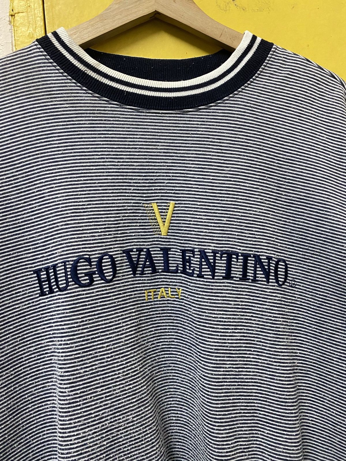 Valentino Vintage Hugo Valentino Stripes Sweatshirt Size US L / EU 52-54 / 3 - 3 Thumbnail